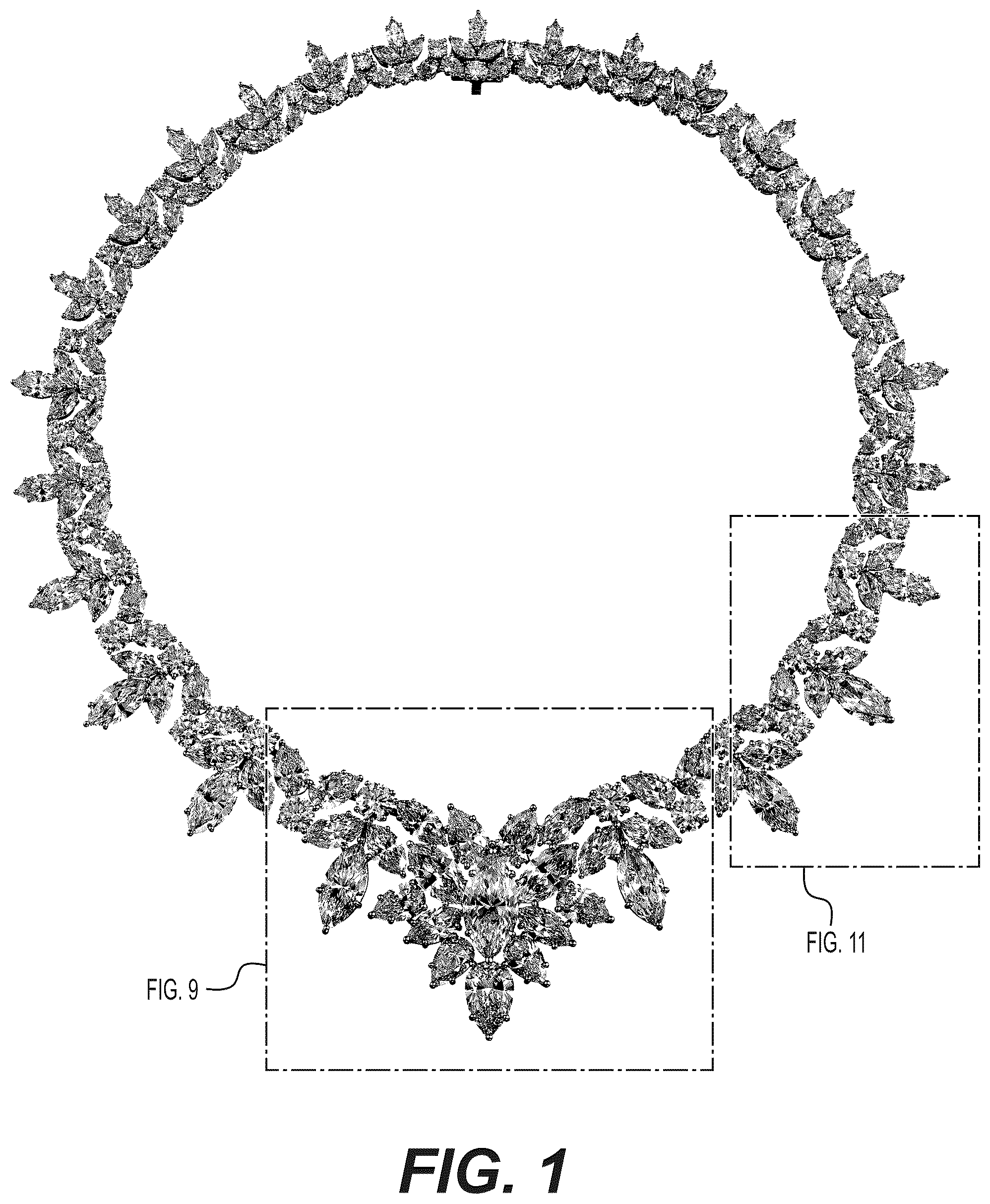 Patent USD1075549 Figure 1 – Necklace