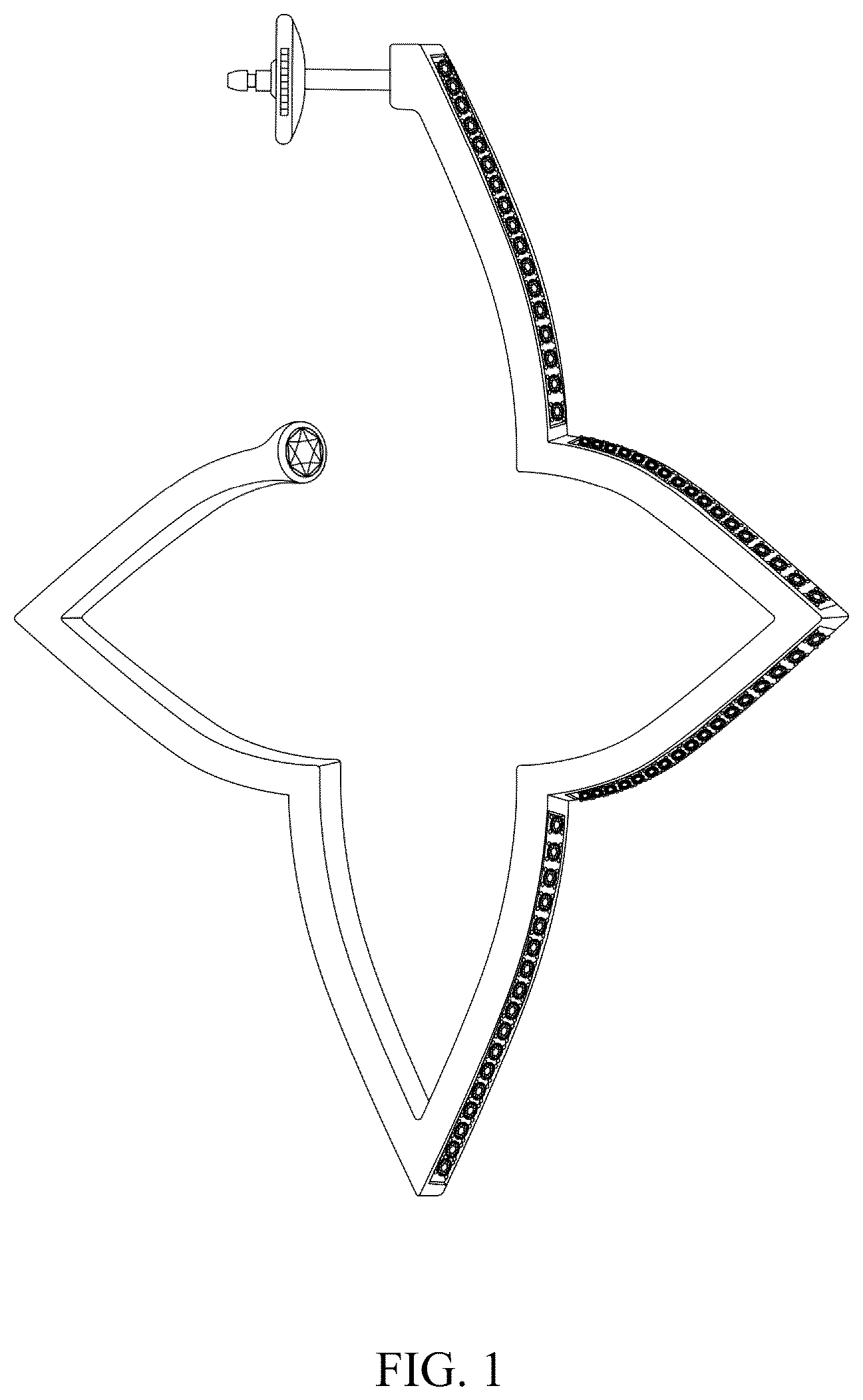 Patent USD1075551 Figure 1 – Jewelry item