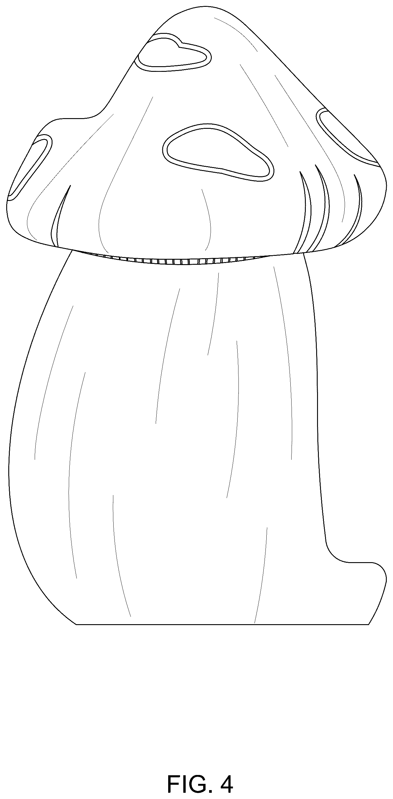 Patent USD1075556 Figure 4 – Mushroom incense holder