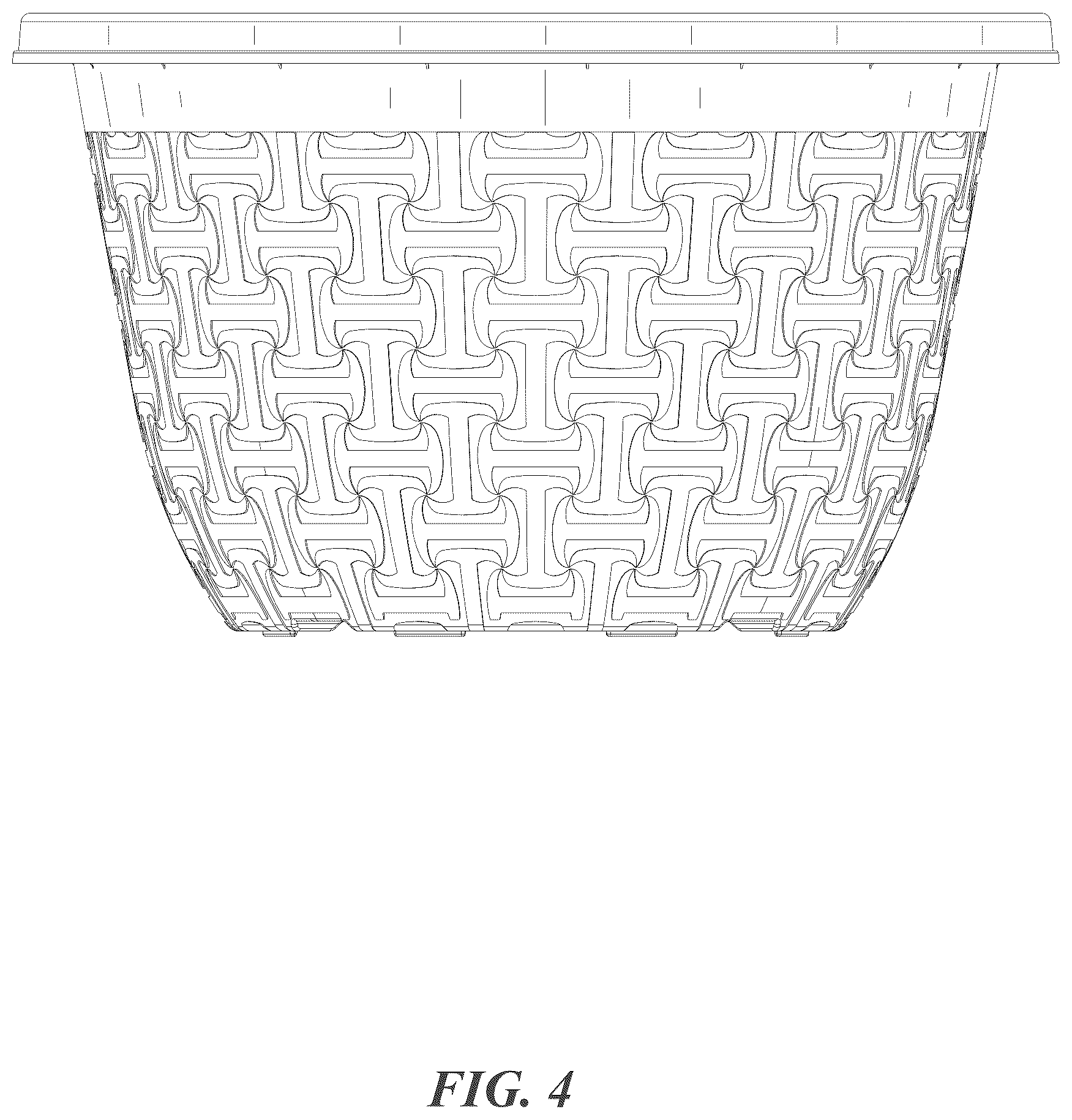 Patent USD1075557 Figure 4 – Flower pot