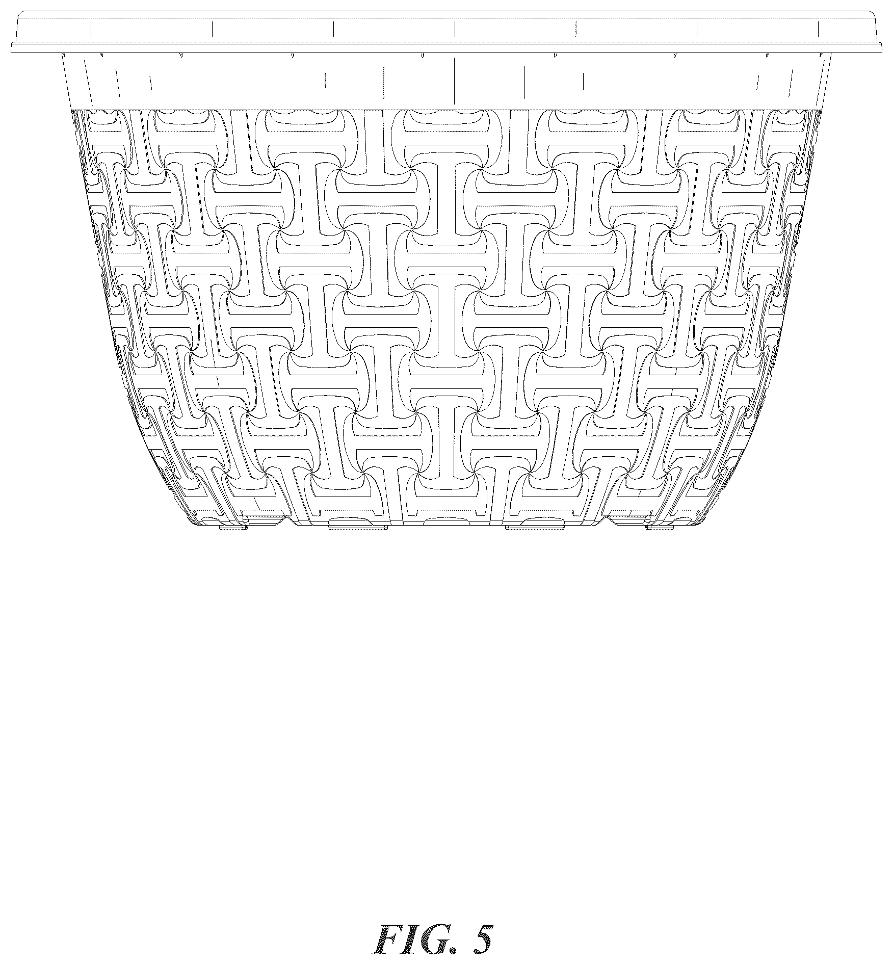 Patent USD1075557 Figure 5 – Flower pot