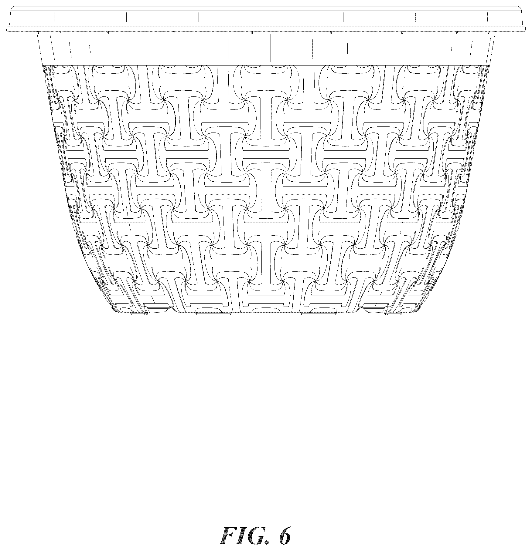 Patent USD1075557 Figure 6 – Flower pot