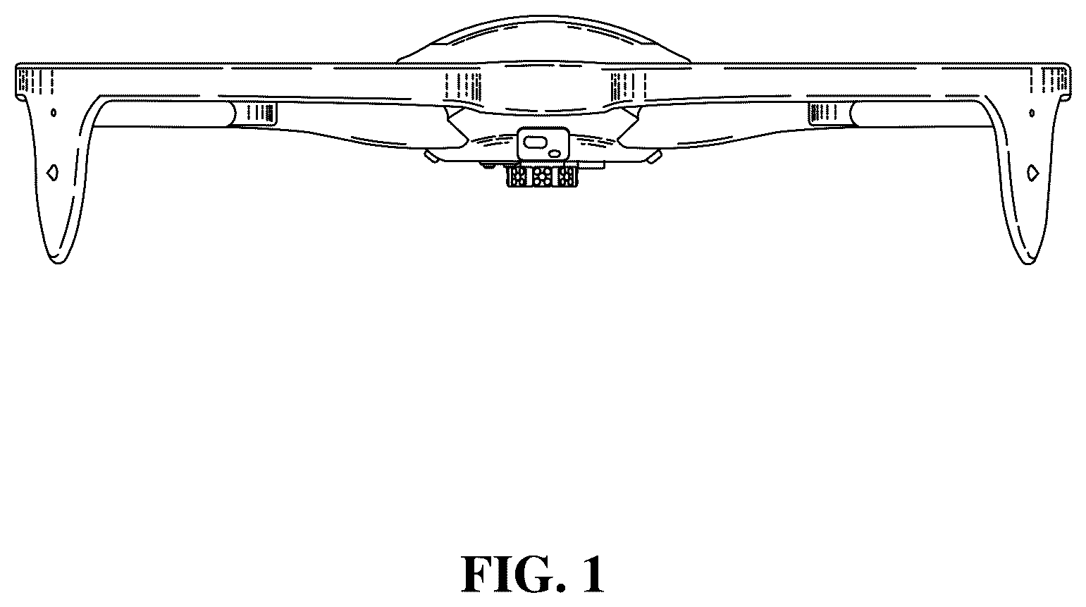 Patent USD1075564 Figure 1 – Delivery drone with compartment and lid