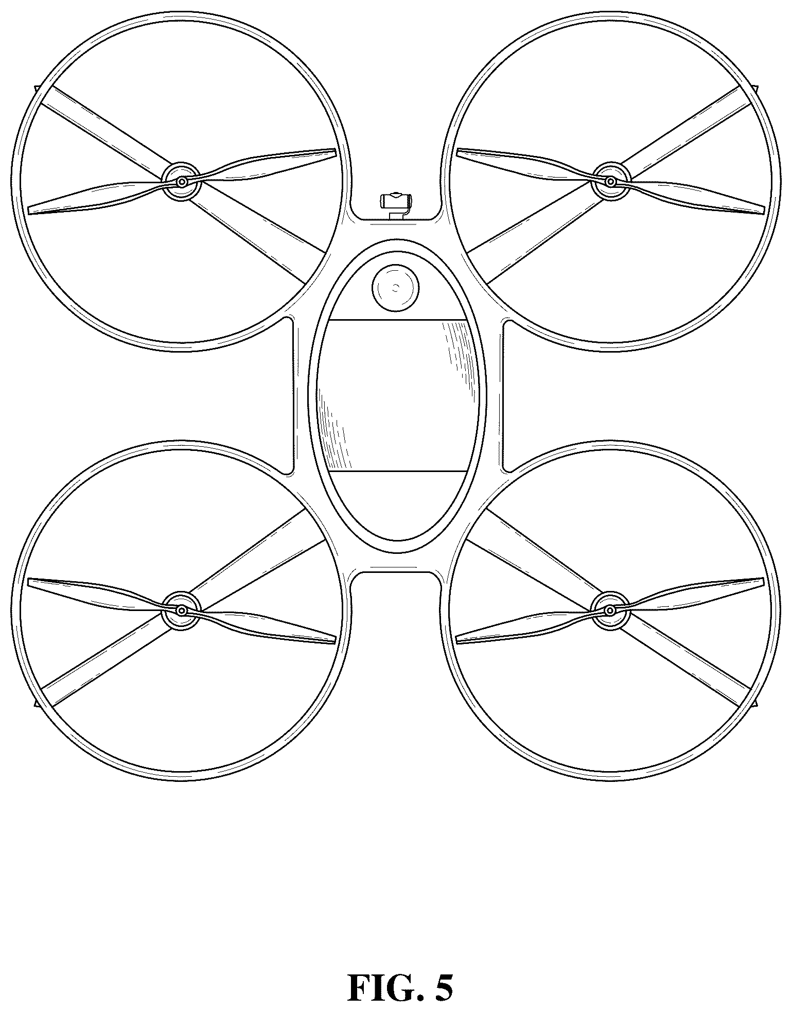 Patent USD1075564 Figure 5 – Delivery drone with compartment and lid
