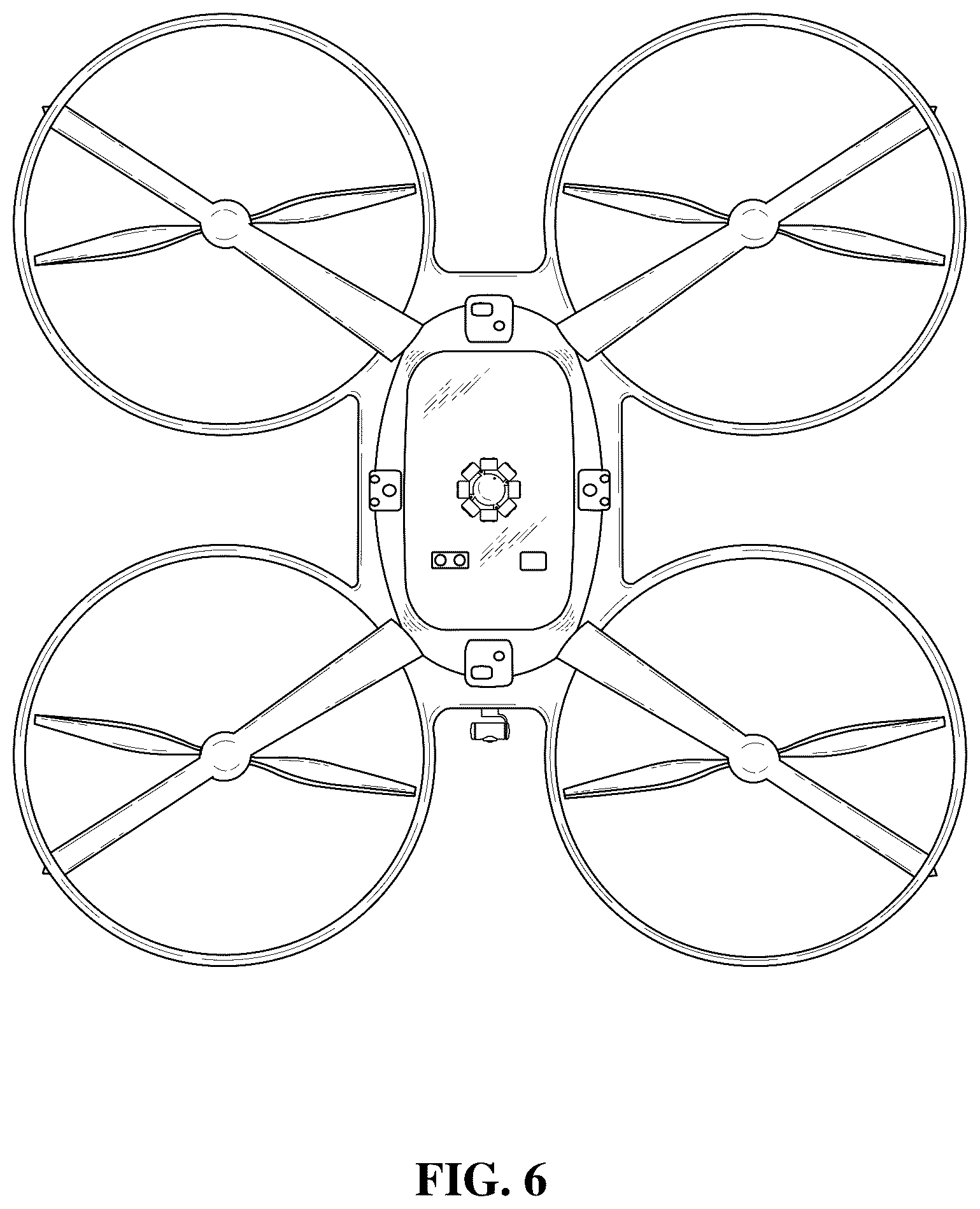 Patent USD1075564 Figure 6 – Delivery drone with compartment and lid