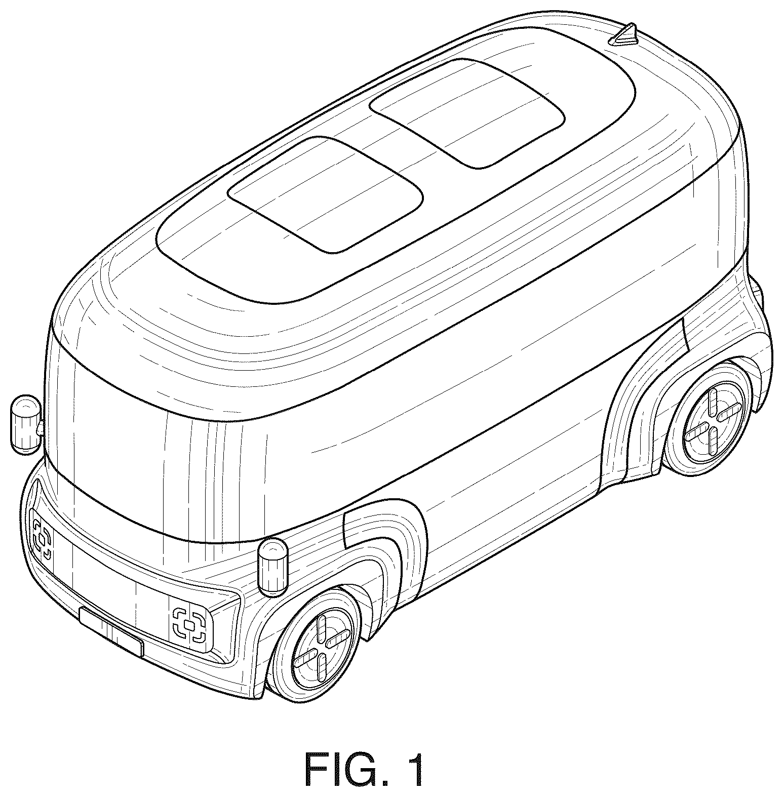 Patent USD1075570 Figure 1 – Autonomous vehicle