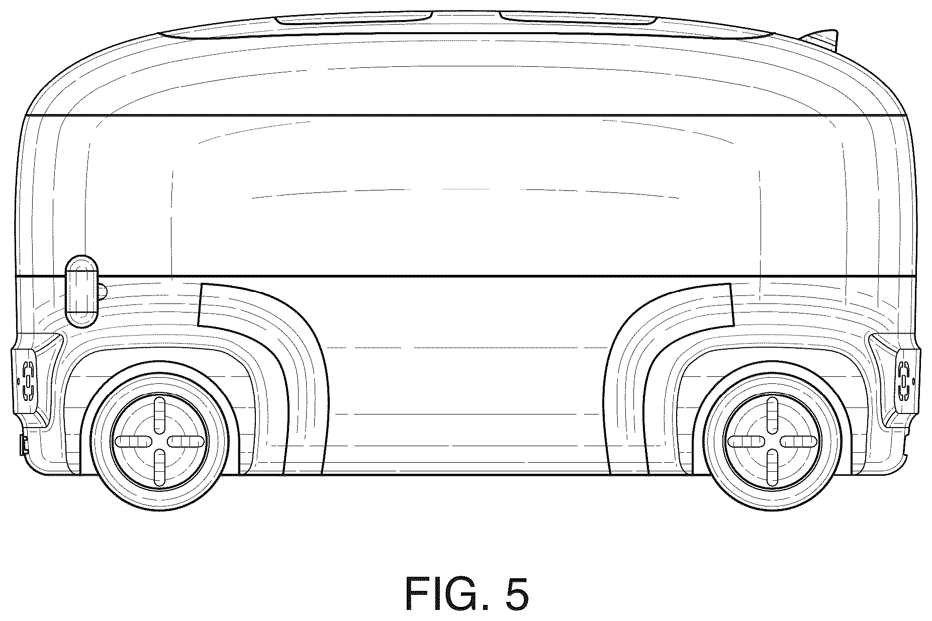 Patent USD1075570 Figure 5 – Autonomous vehicle
