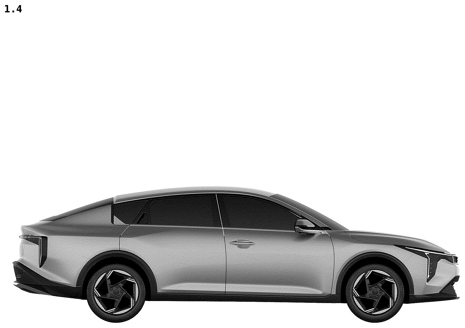 Patent USD1075576 Figure 4 – Motor car
