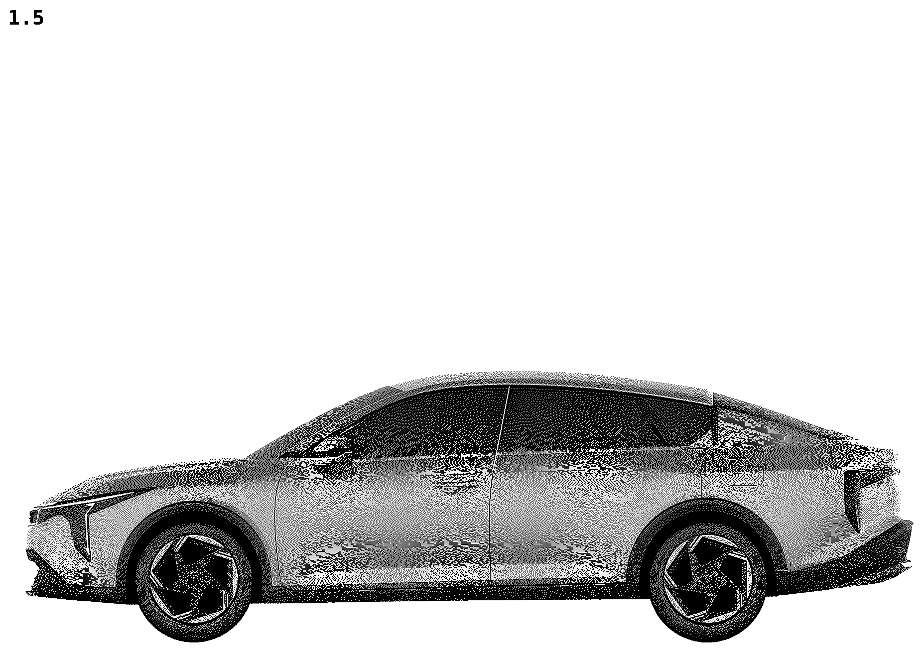 Patent USD1075576 Figure 5 – Motor car