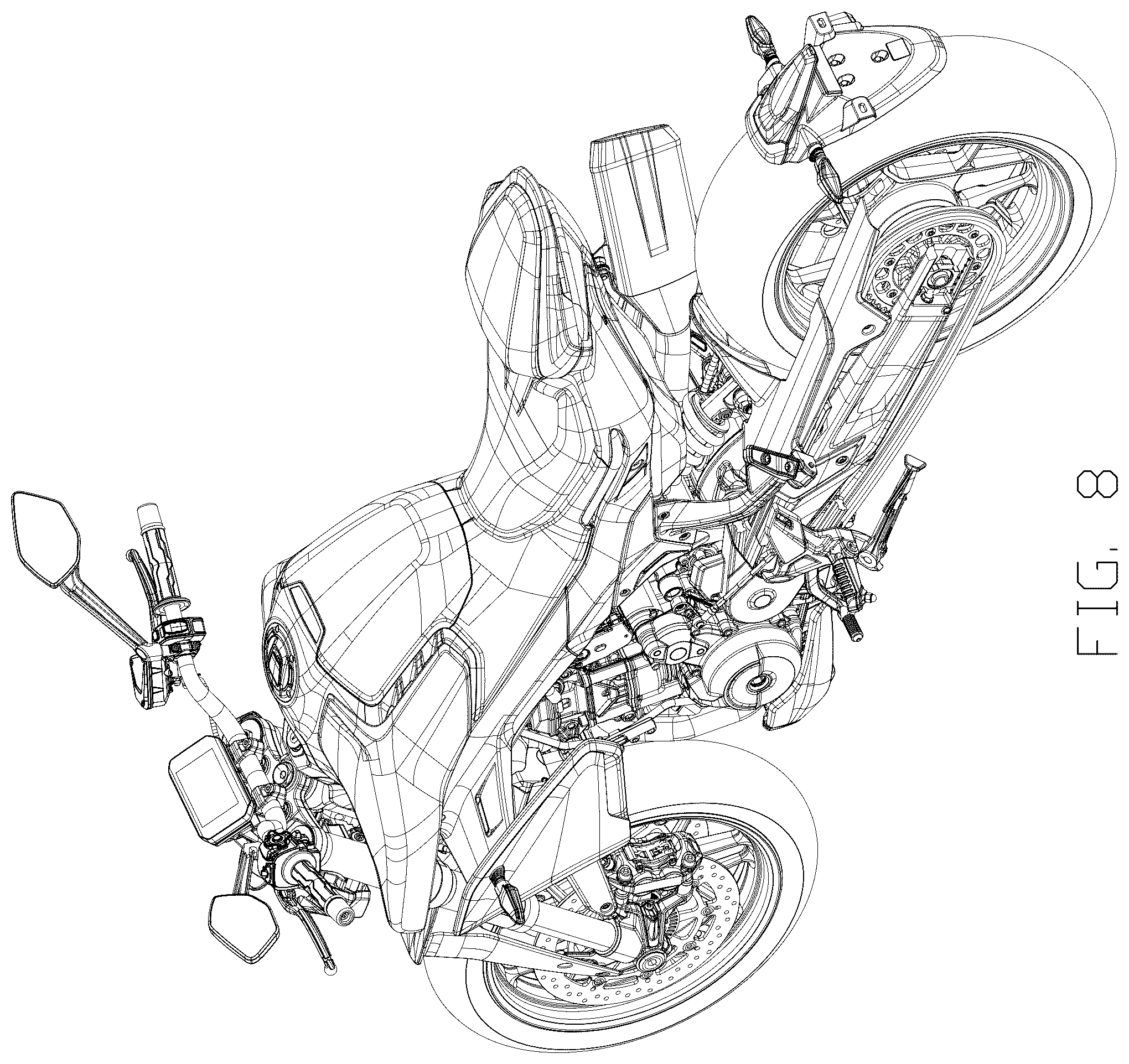 Patent USD1075578 Figure 8 – Motorcycle