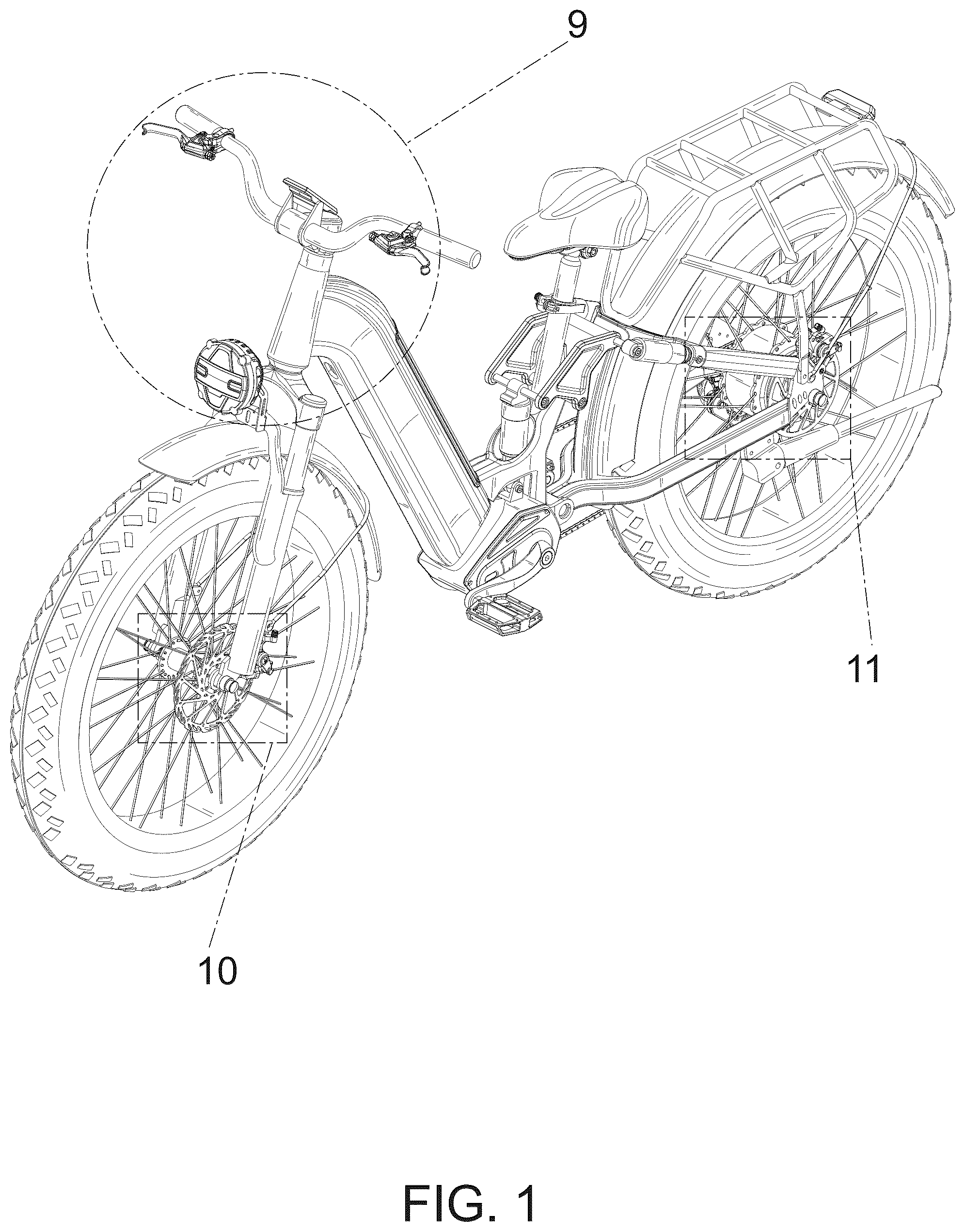 Patent USD1075581 Figure 1 – Electric bicycle