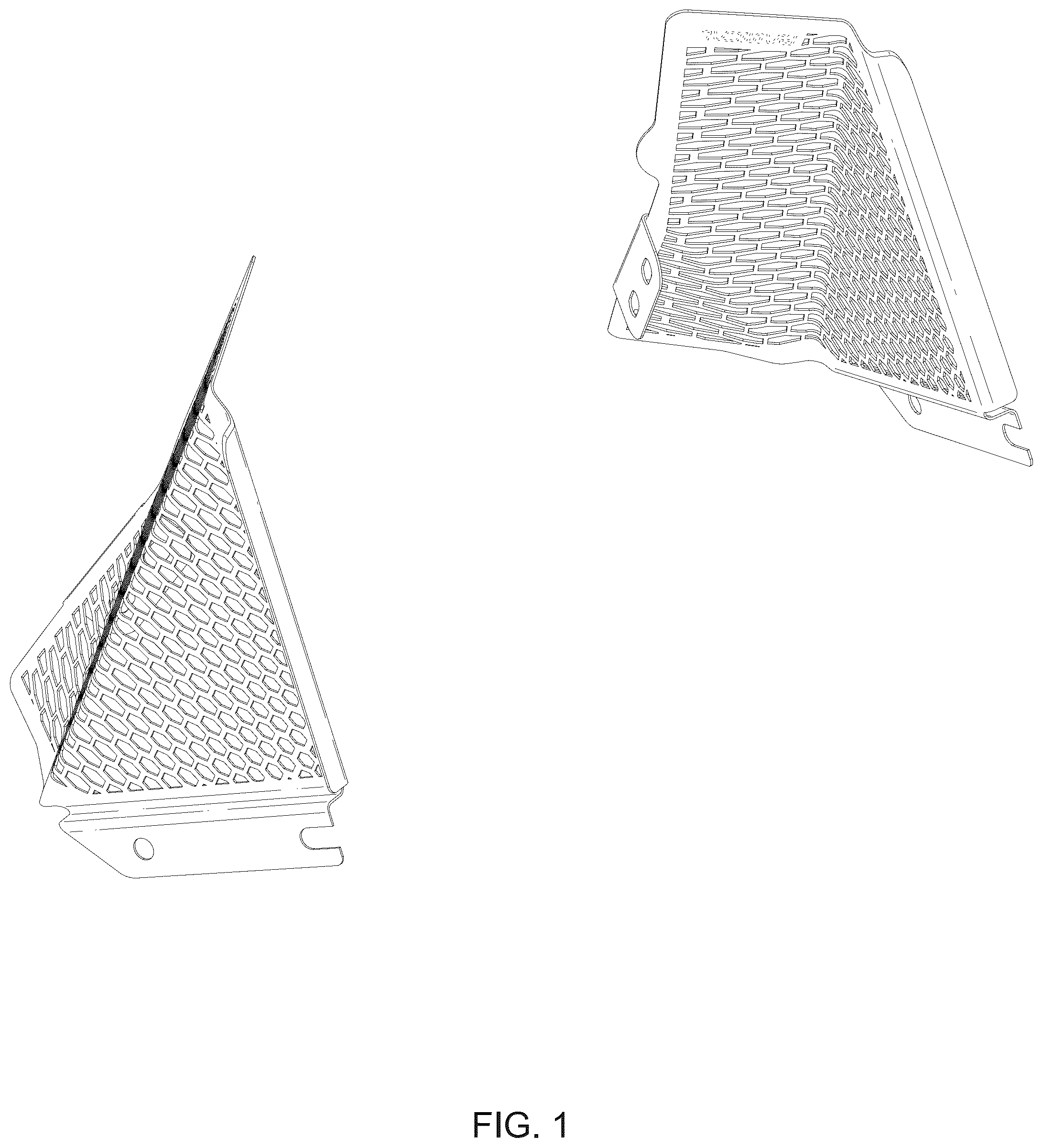 Patent USD1075584 Figure 1 – Pair of motorcycle water tank protective covers