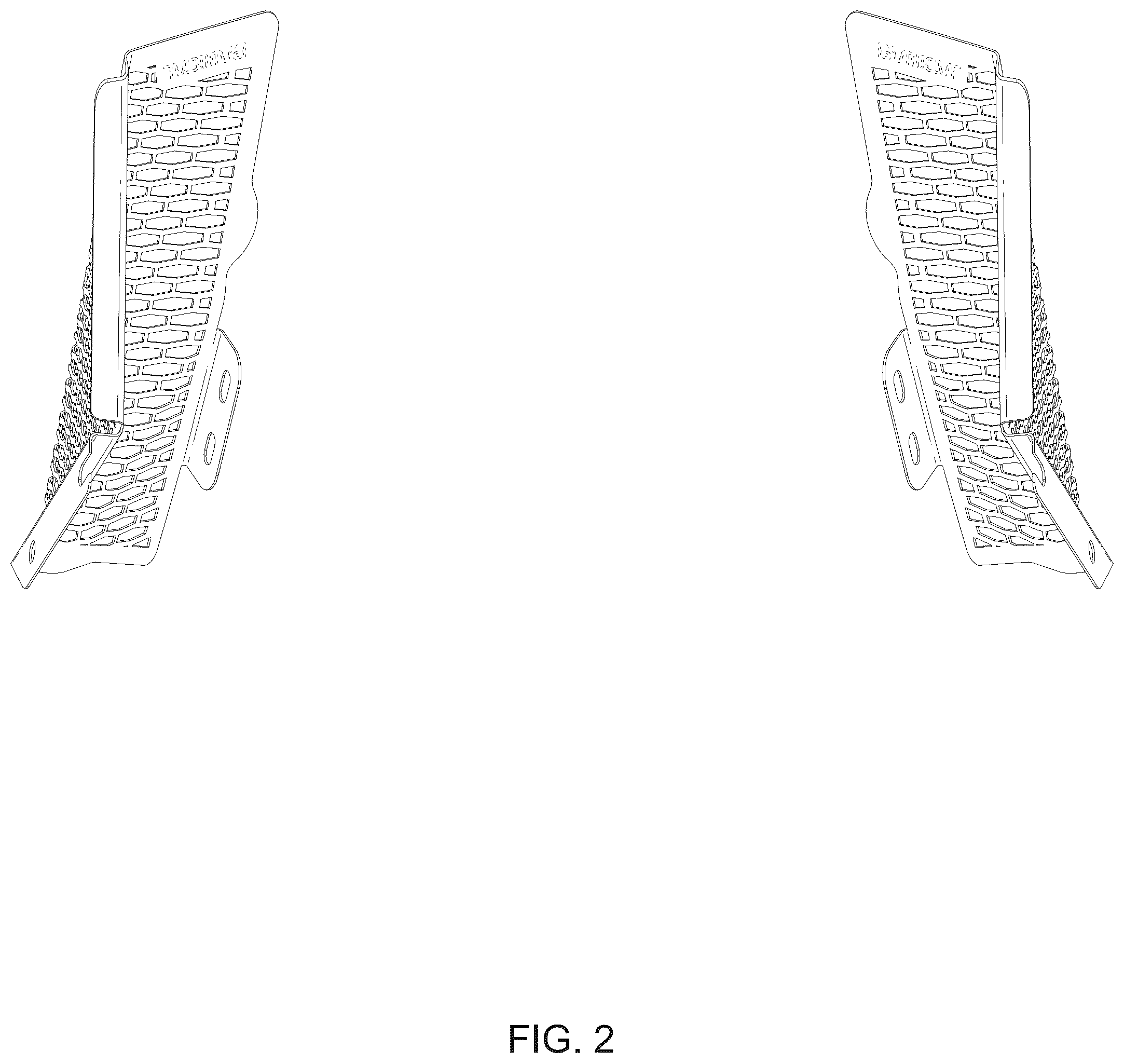 Patent USD1075584 Figure 2 – Pair of motorcycle water tank protective covers