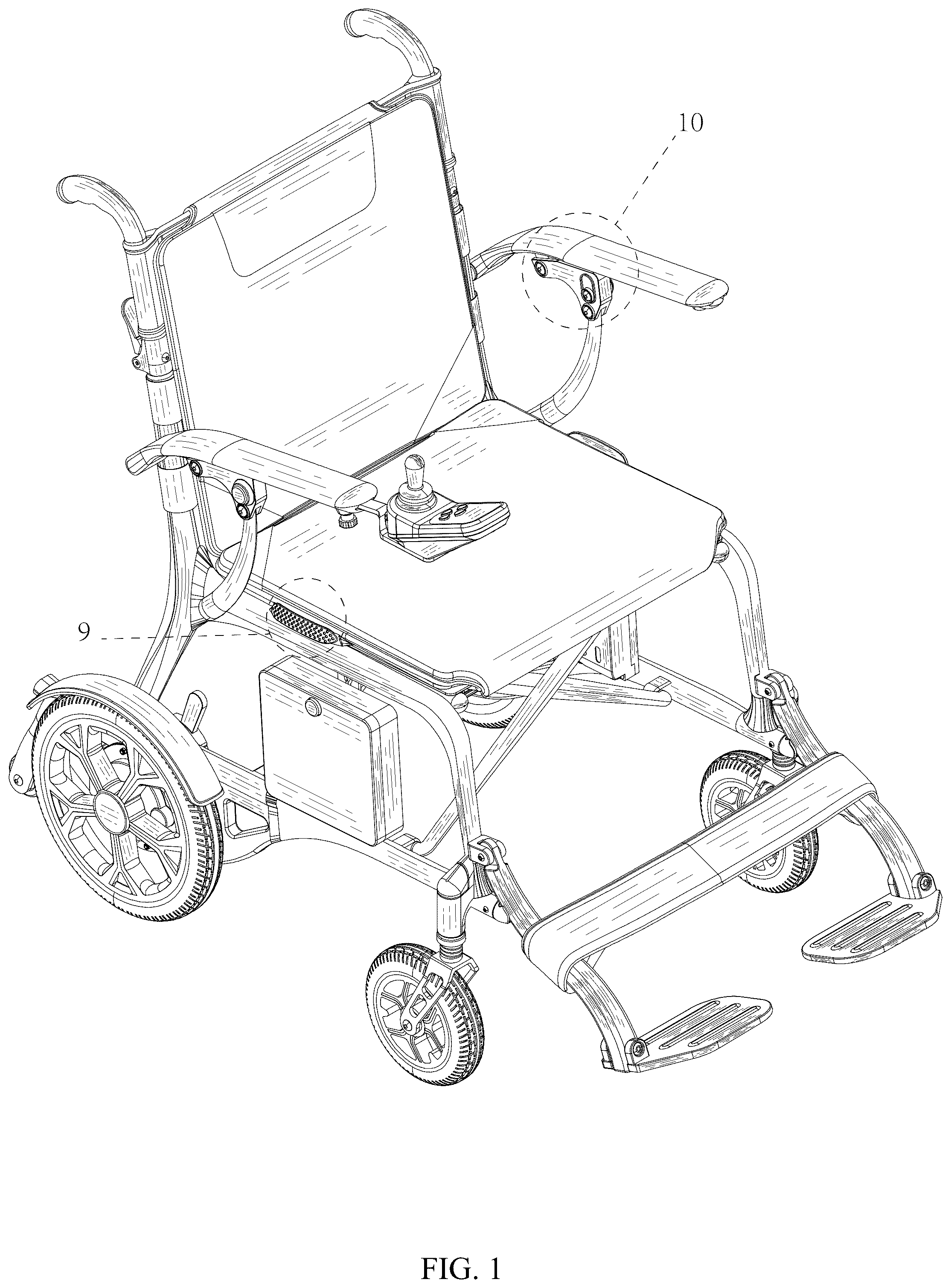 Patent USD1075585 Figure 1 – Electric wheelchair