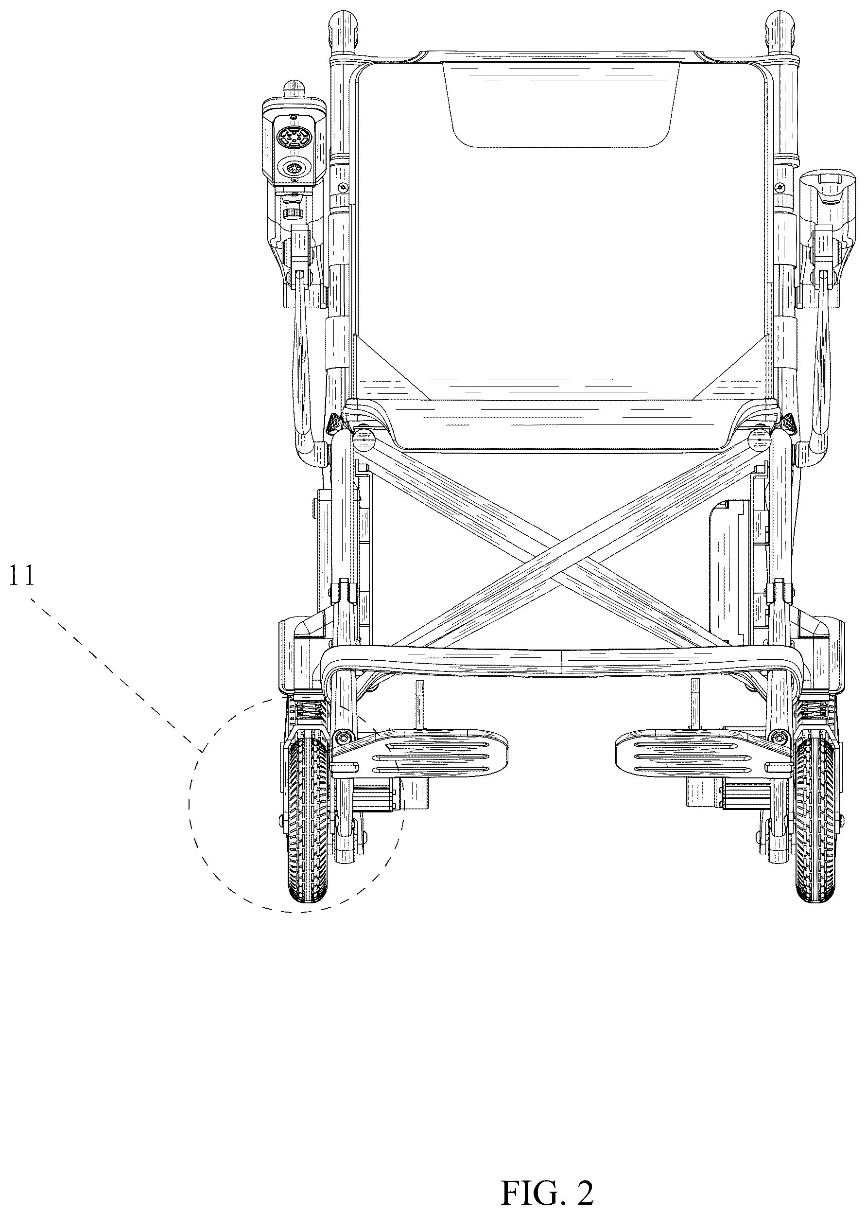 Patent USD1075585 Figure 2 – Electric wheelchair