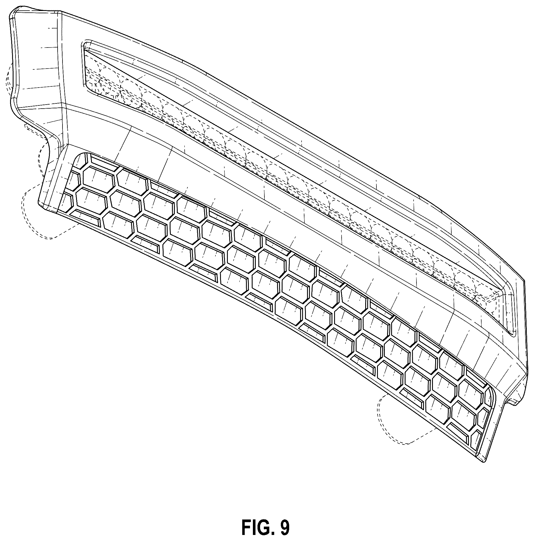 Patent USD1075586 Figure 6 – Model vehicle lighted bumper assembly