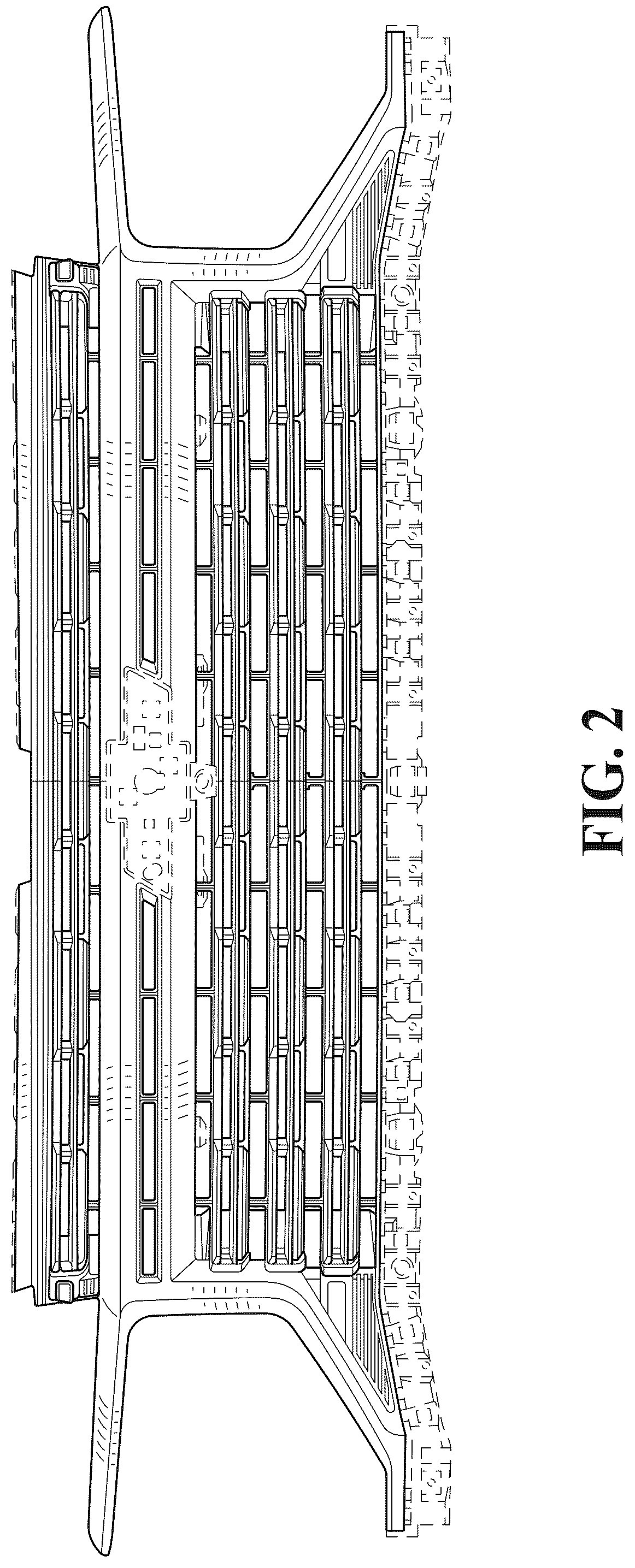 Patent USD1075589 Figure 2 – Vehicle grille