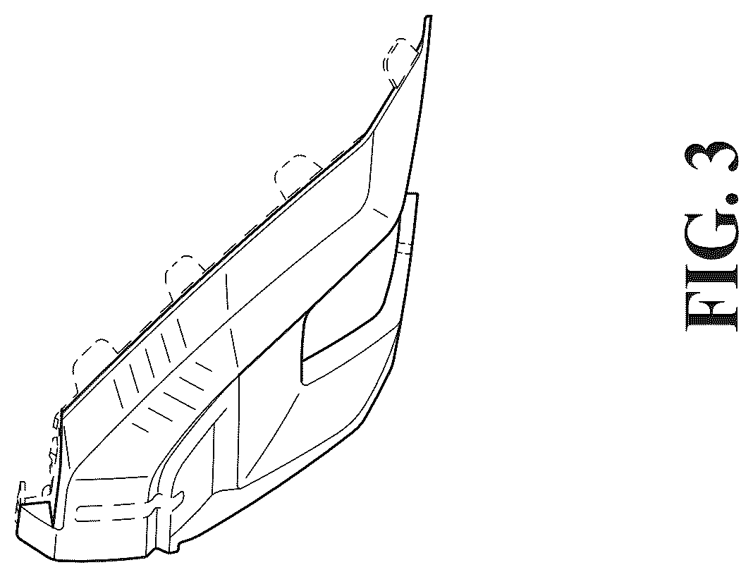 Patent USD1075591 Figure 3 – Vehicle rear bumper plate