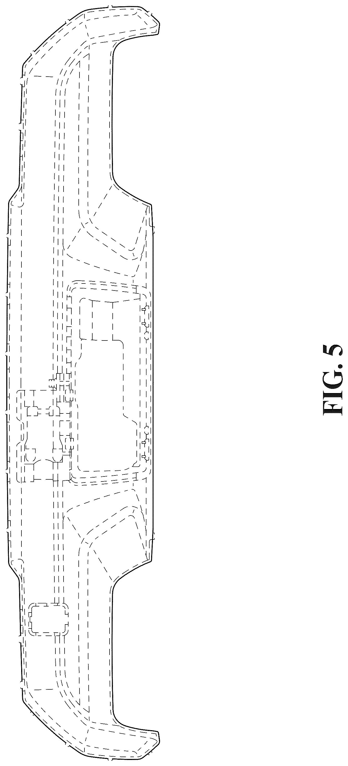 Patent USD1075591 Figure 5 – Vehicle rear bumper plate