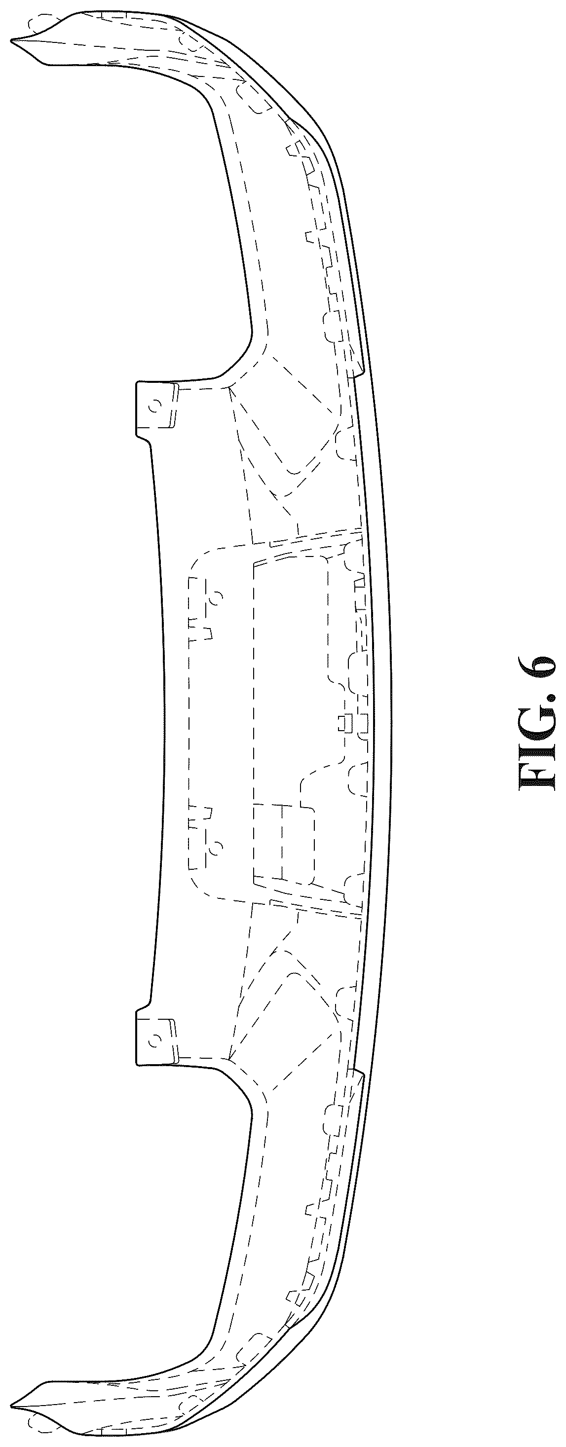 Patent USD1075591 Figure 6 – Vehicle rear bumper plate
