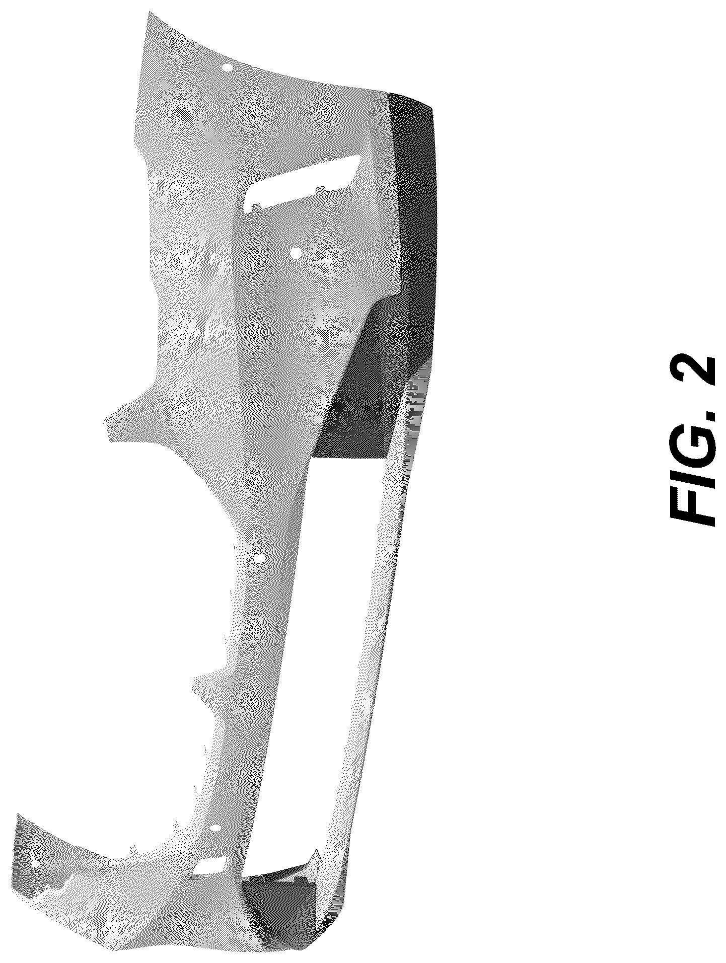 Patent USD1075592 Figure 2 – Front bumper for a vehicle