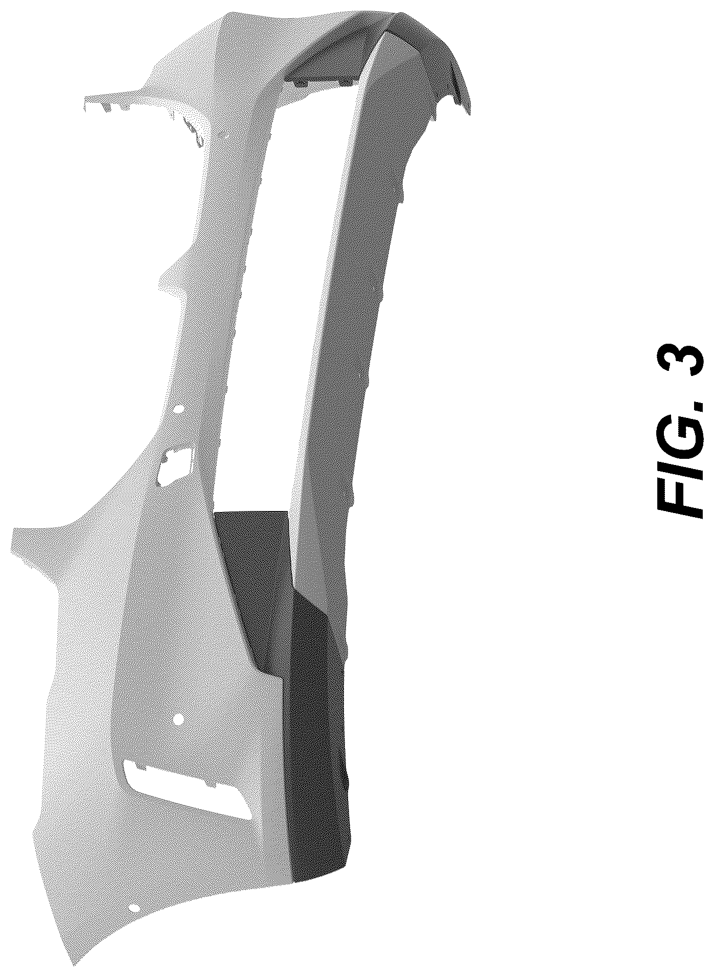 Patent USD1075592 Figure 3 – Front bumper for a vehicle