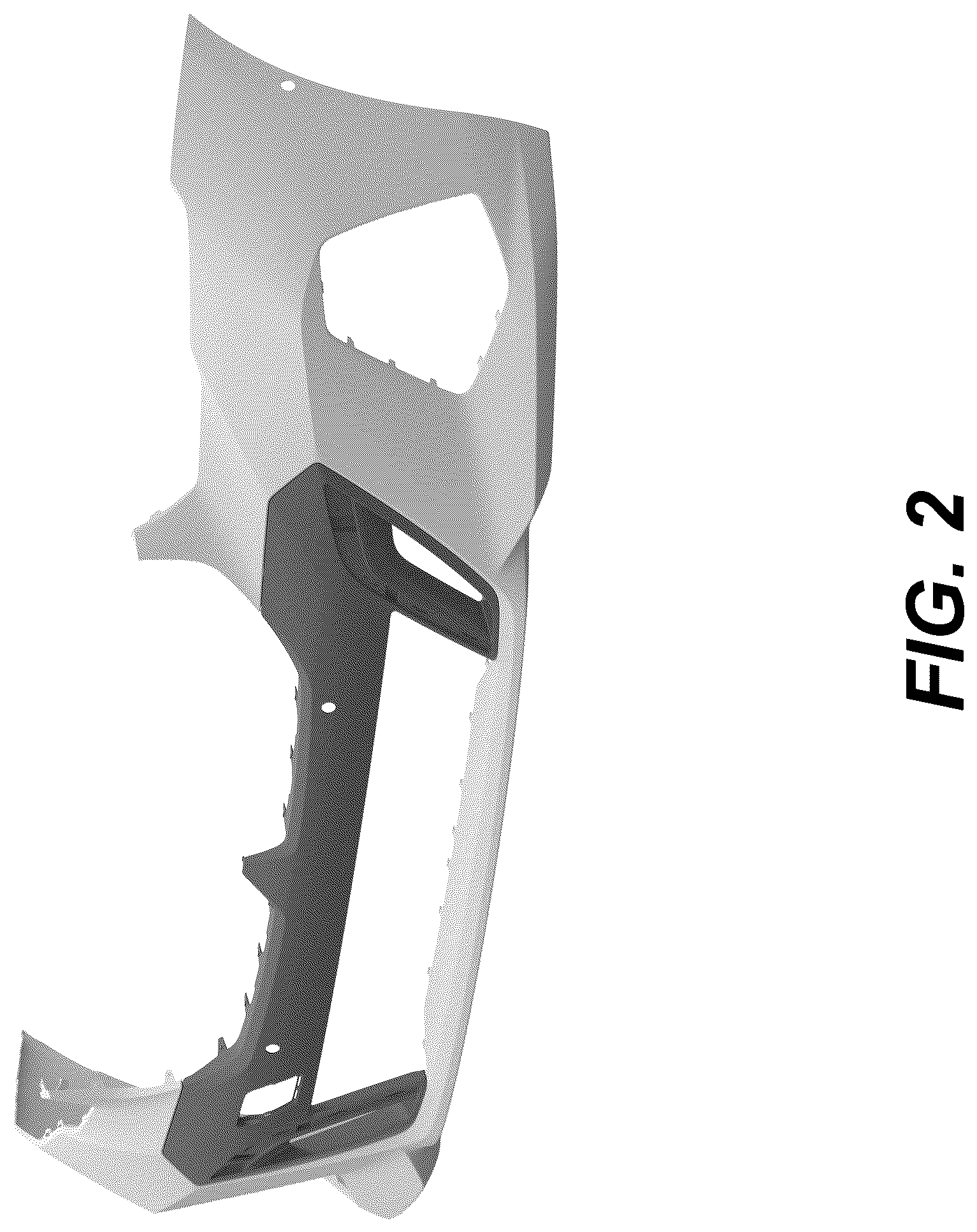 Patent USD1075593 Figure 2 – Front bumper for a vehicle