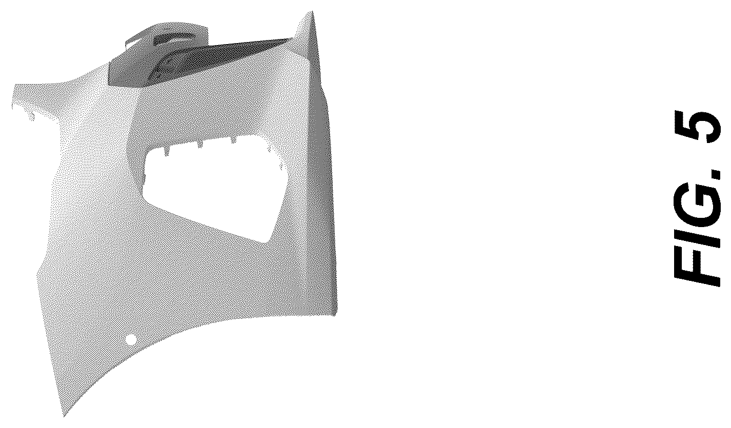 Patent USD1075593 Figure 5 – Front bumper for a vehicle