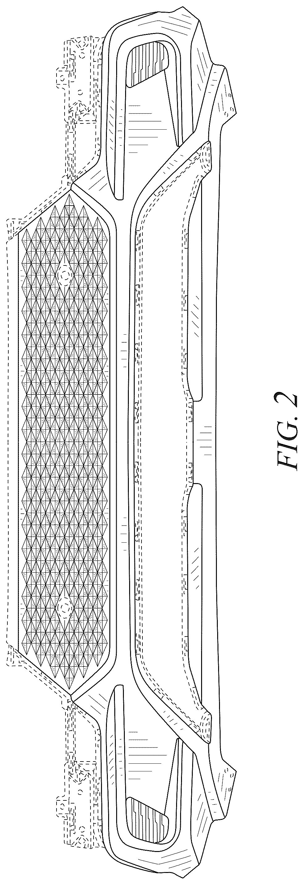 Patent USD1075595 Figure 2 – Vehicle rear lower fascia