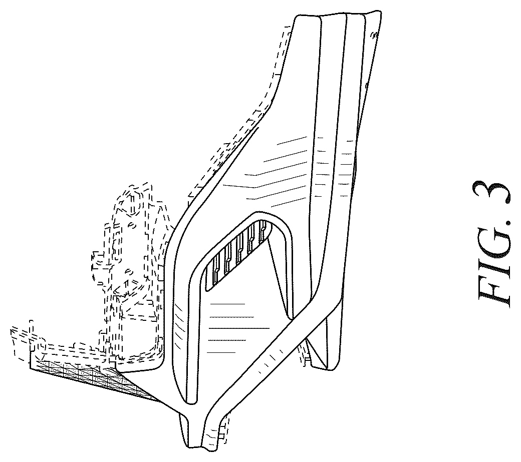 Patent USD1075595 Figure 3 – Vehicle rear lower fascia