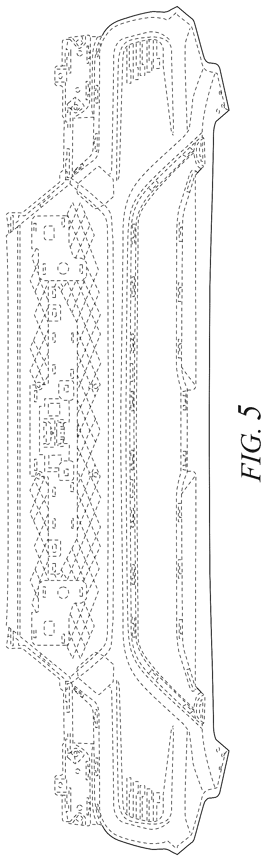 Patent USD1075595 Figure 5 – Vehicle rear lower fascia