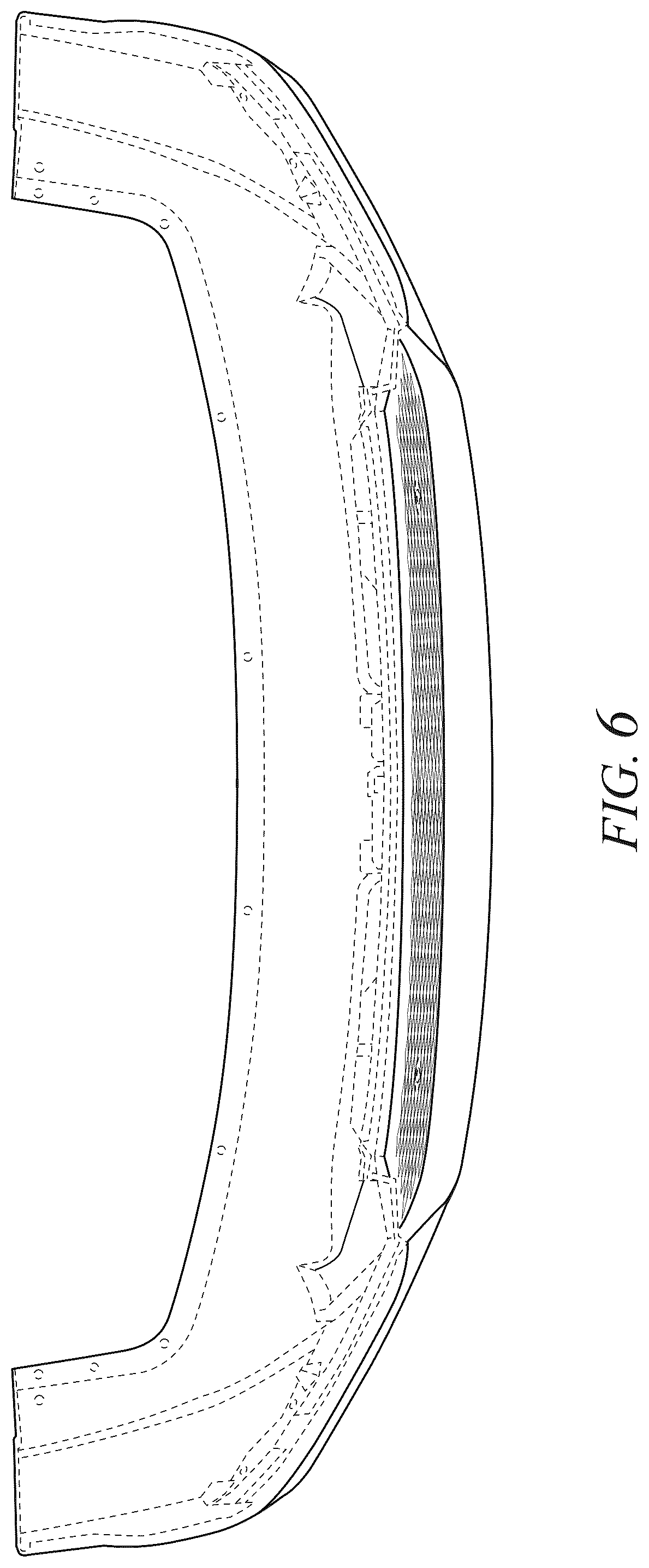 Patent USD1075595 Figure 6 – Vehicle rear lower fascia