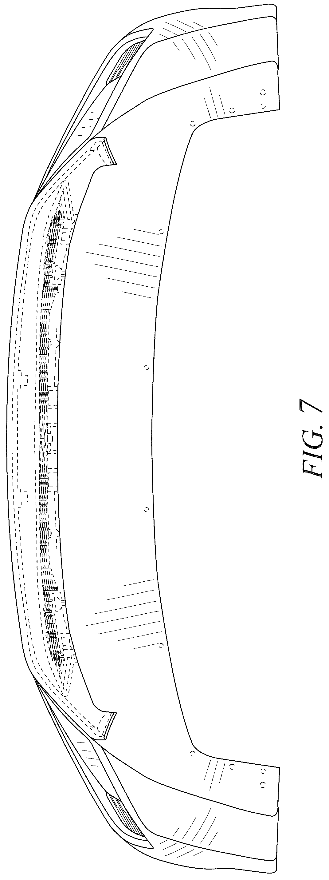 Patent USD1075595 Figure 7 – Vehicle rear lower fascia