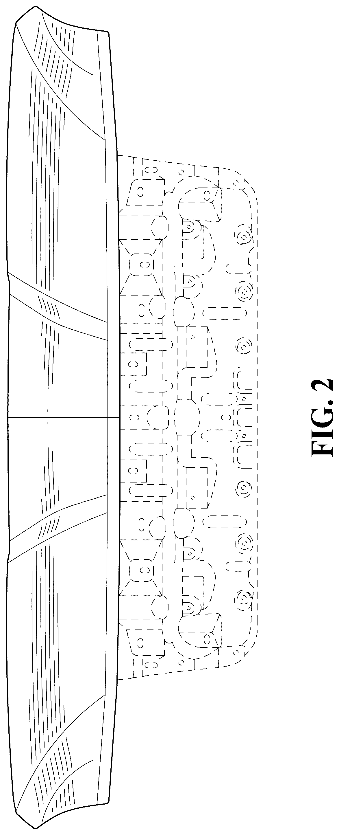 Patent USD1075596 Figure 2 – Vehicle hood