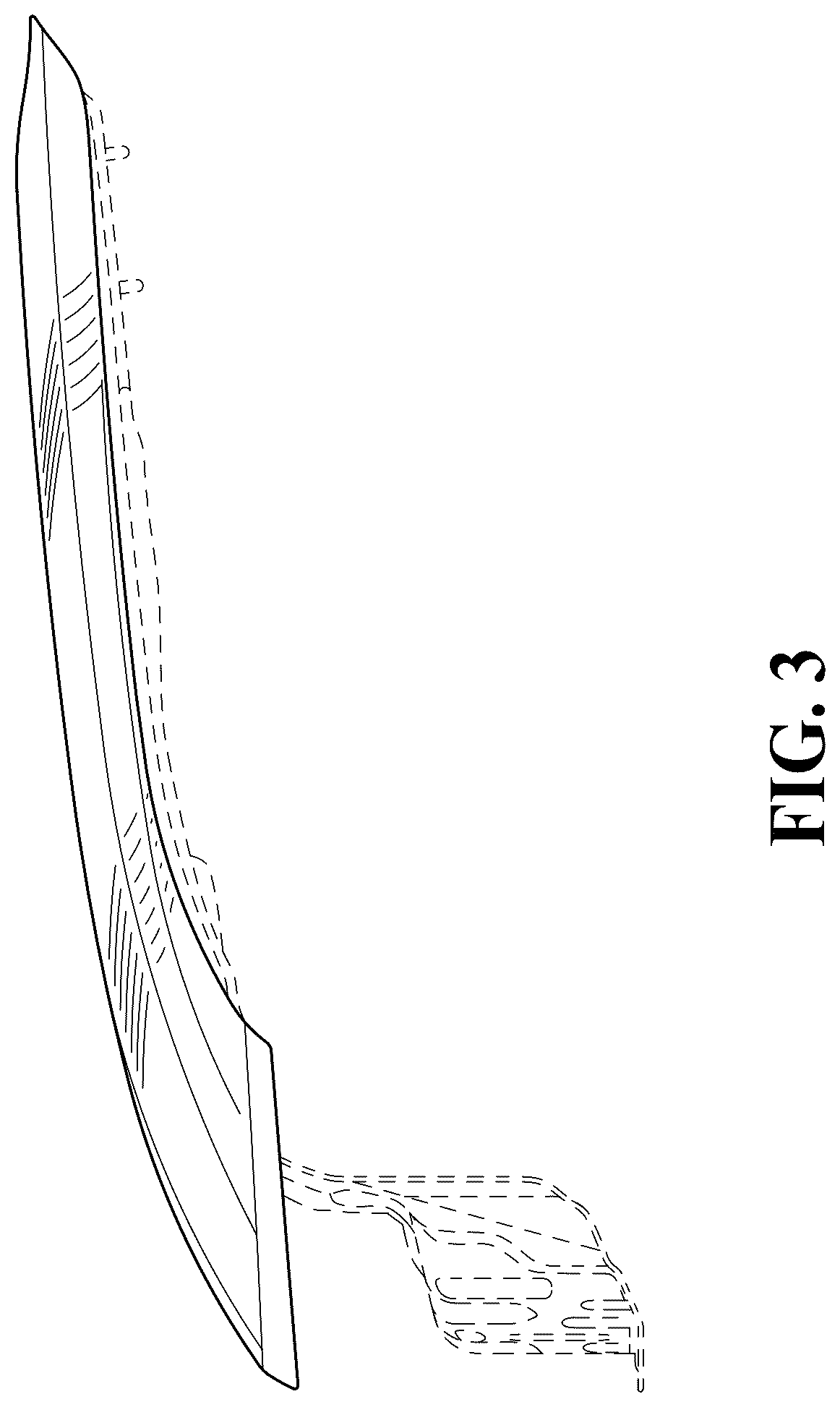 Patent USD1075596 Figure 3 – Vehicle hood