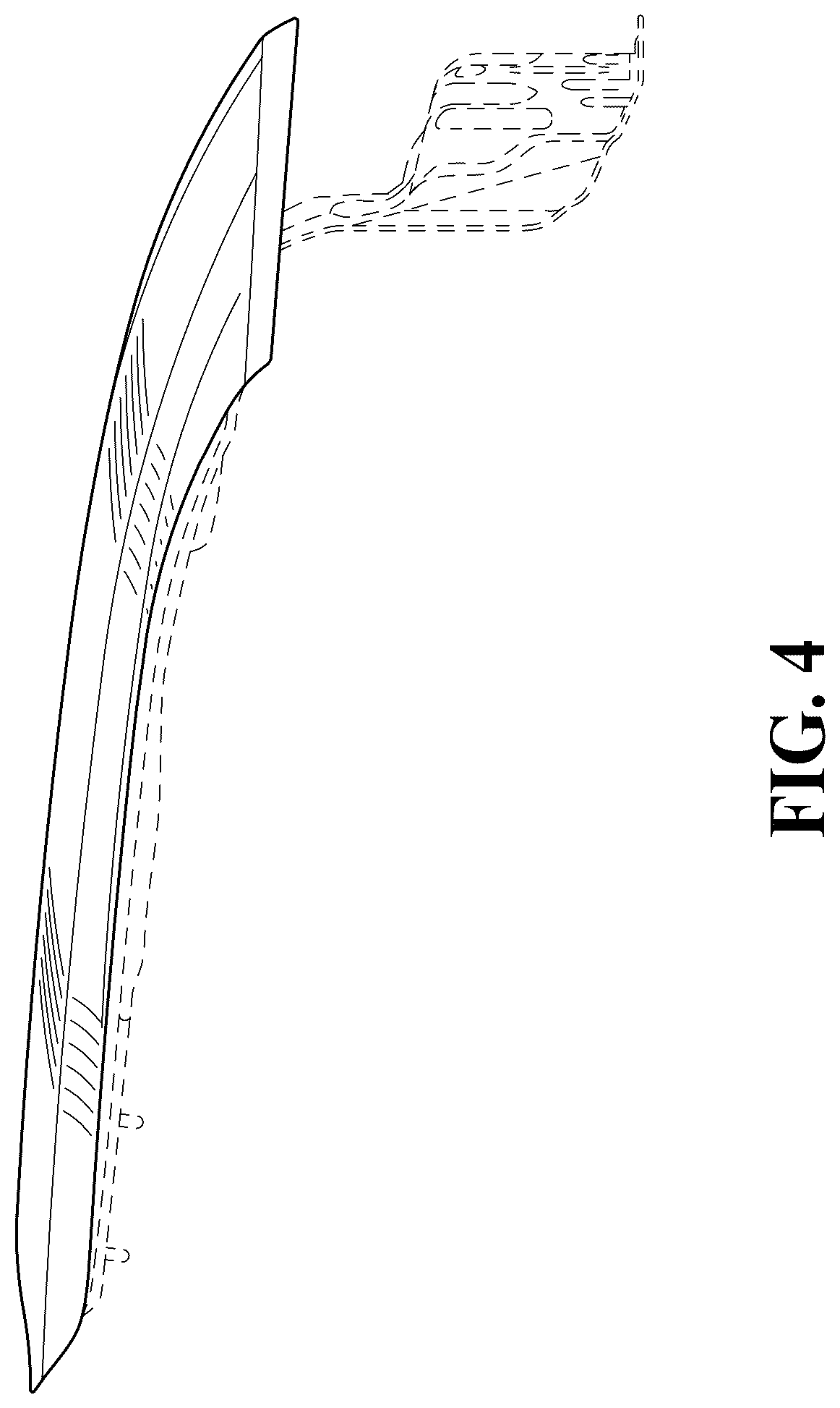 Patent USD1075596 Figure 4 – Vehicle hood