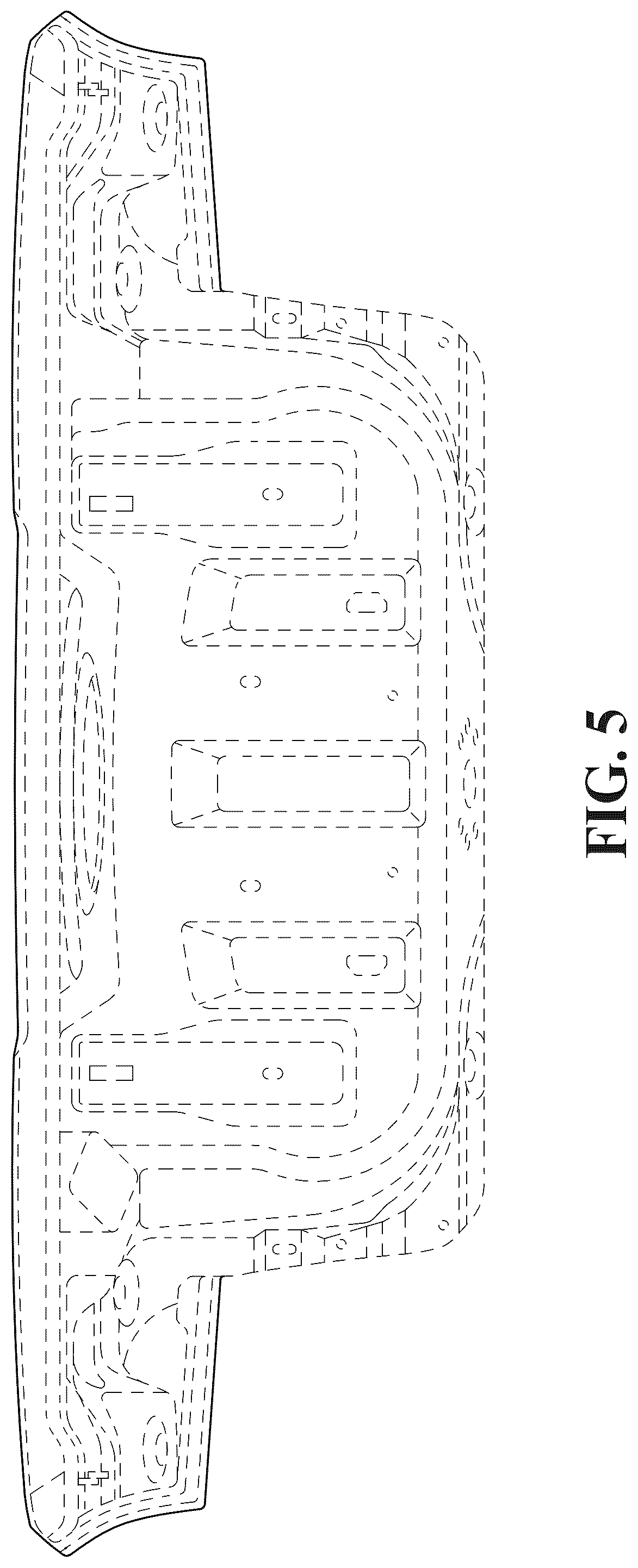 Patent USD1075596 Figure 5 – Vehicle hood