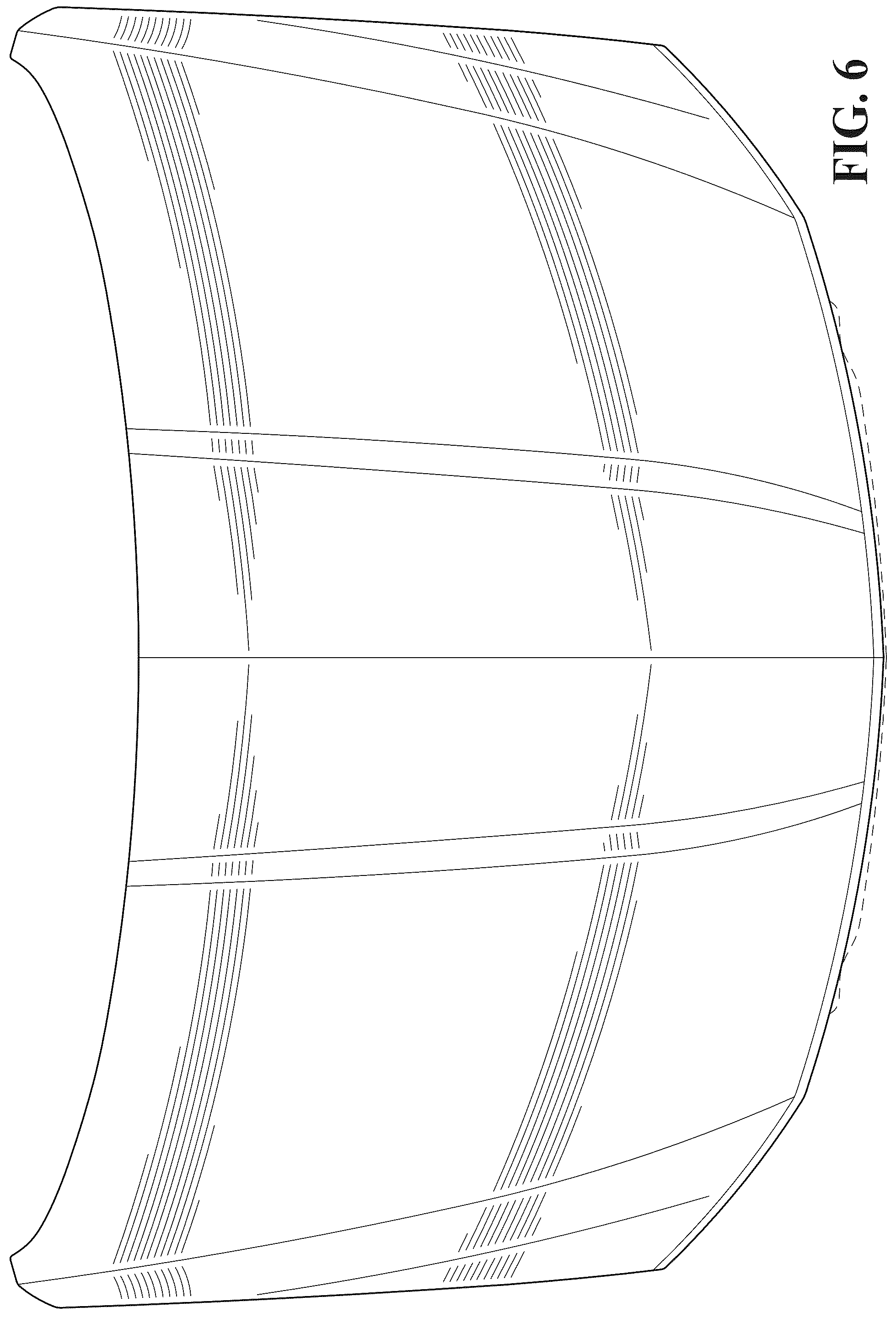 Patent USD1075596 Figure 6 – Vehicle hood