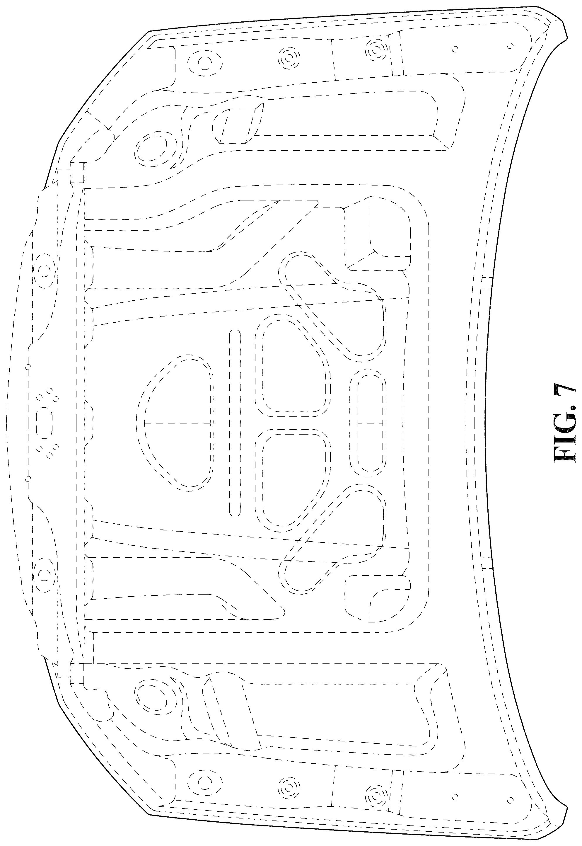 Patent USD1075596 Figure 7 – Vehicle hood