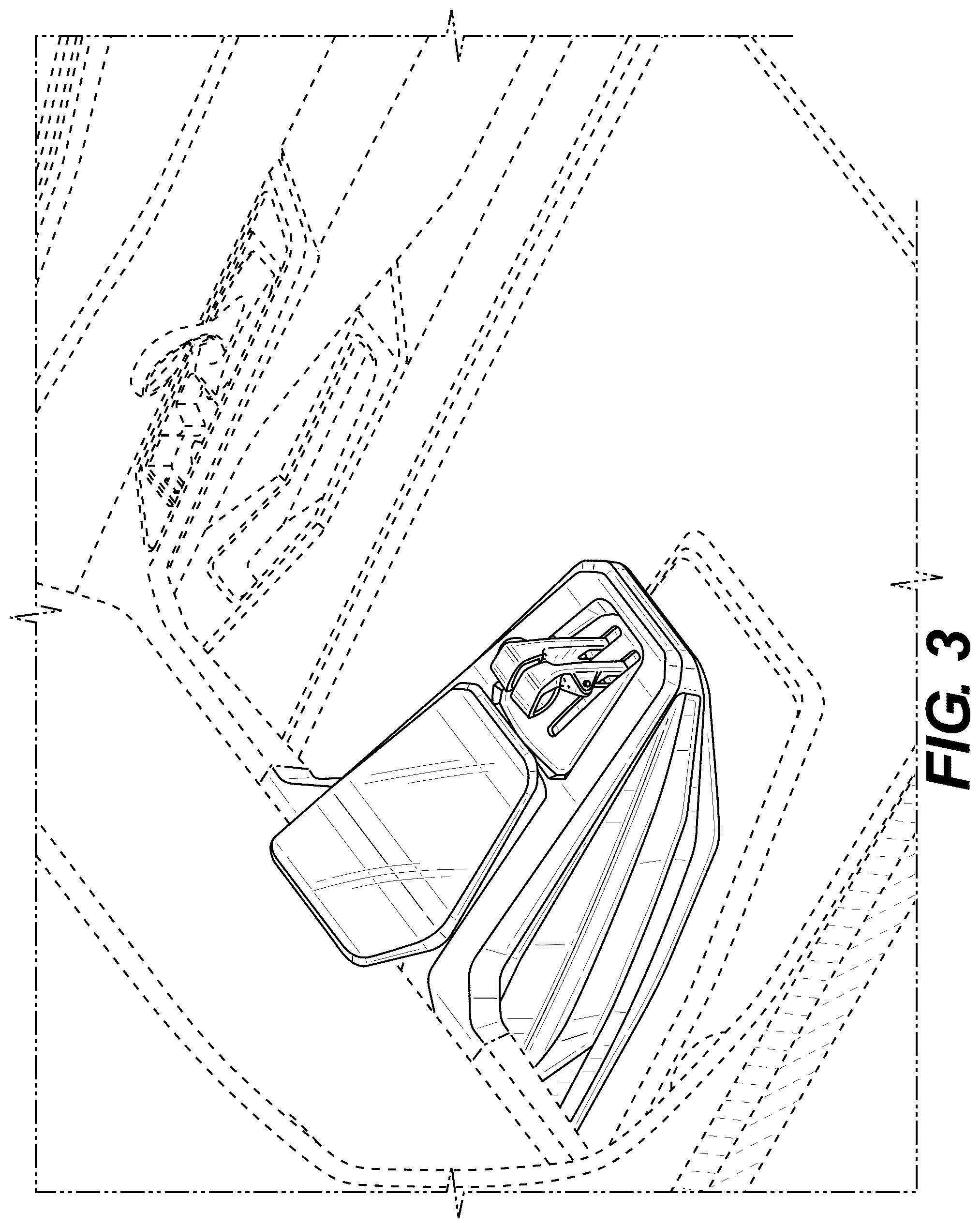 Patent USD1075602 Figure 3 – Center throttle console