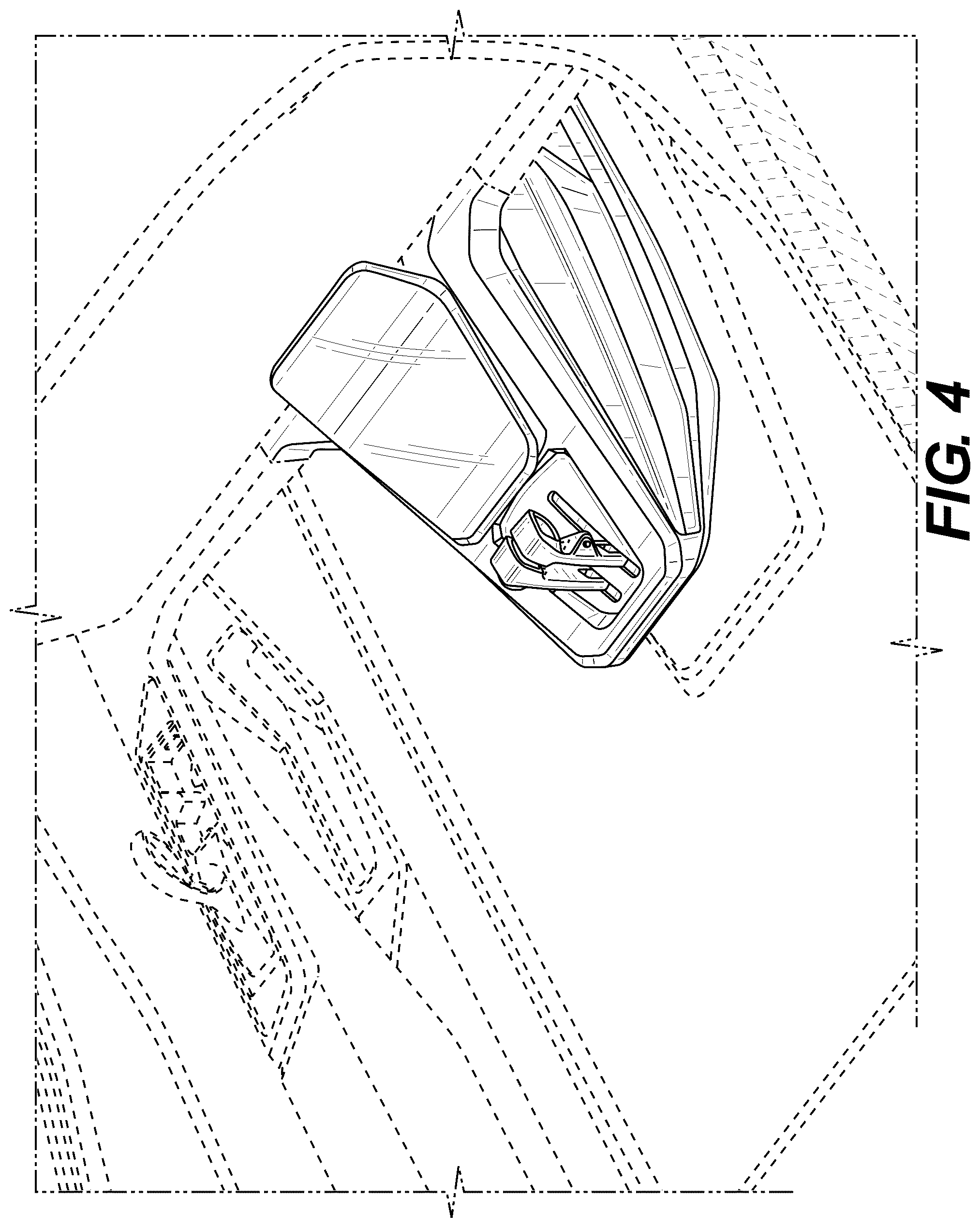 Patent USD1075602 Figure 4 – Center throttle console