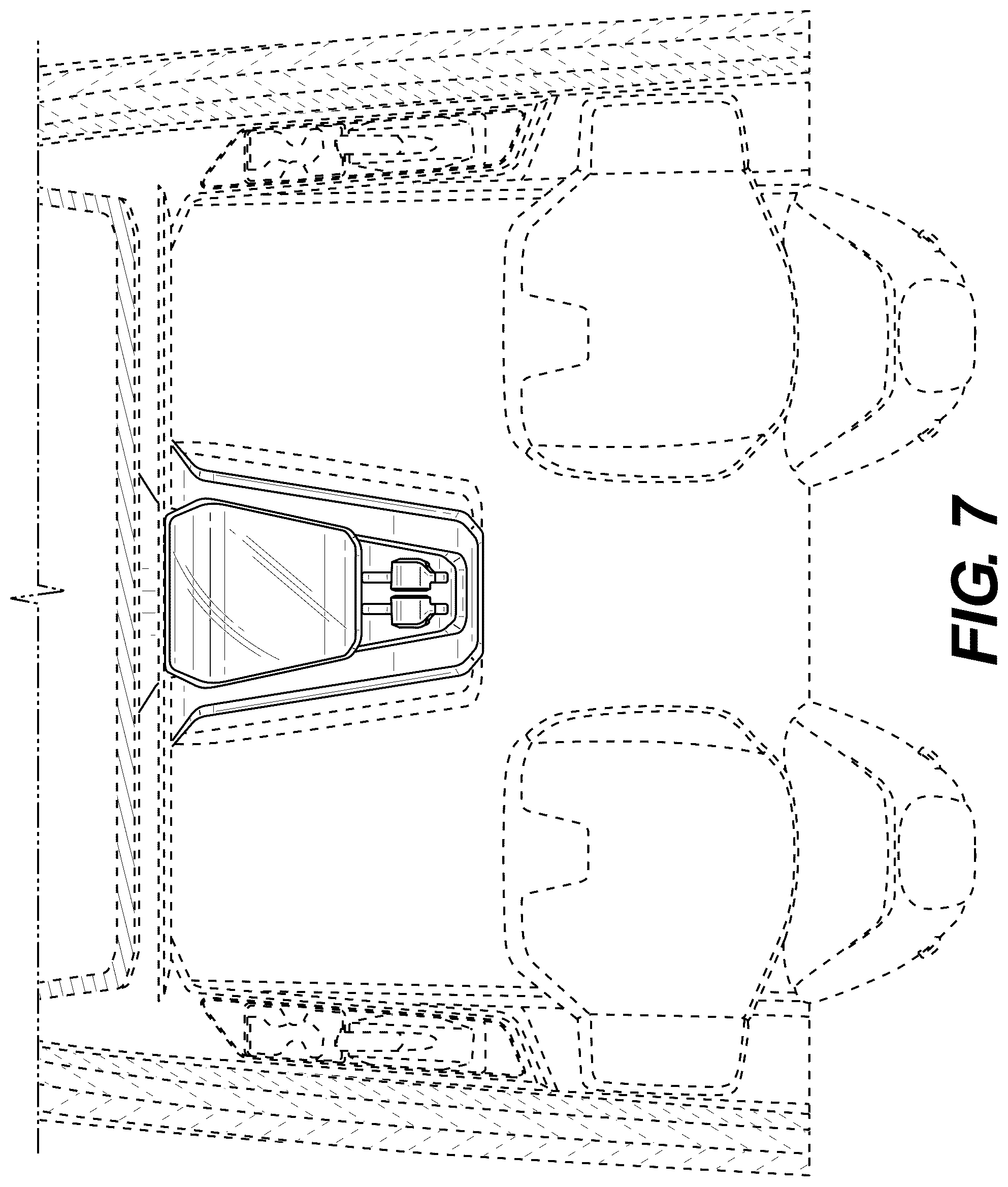 Patent USD1075602 Figure 7 – Center throttle console