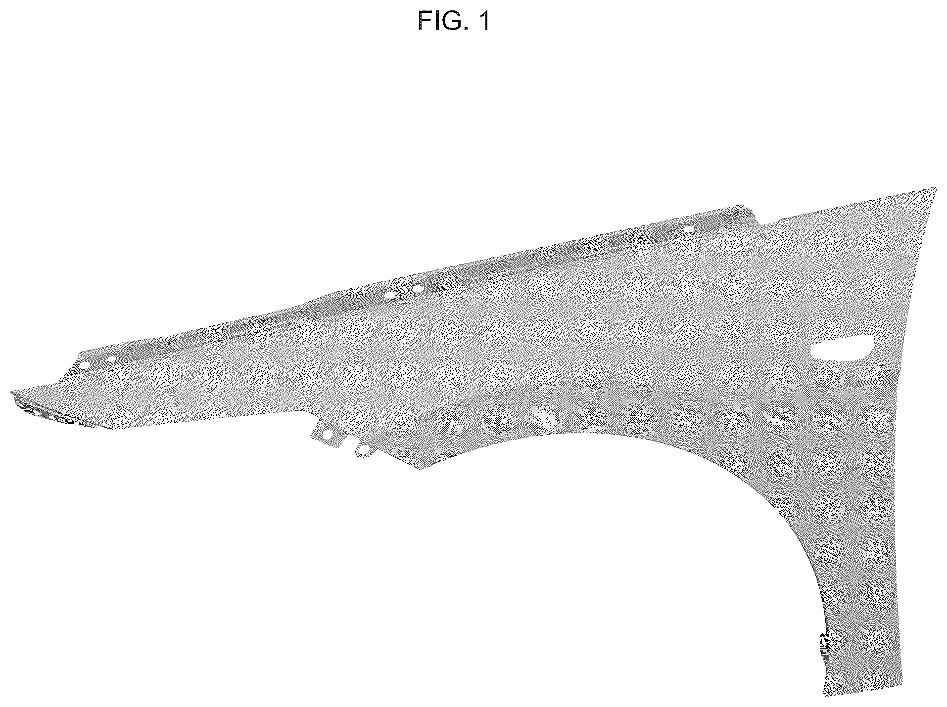 Patent USD1075604 Figure 1 – Fender panel for automobiles