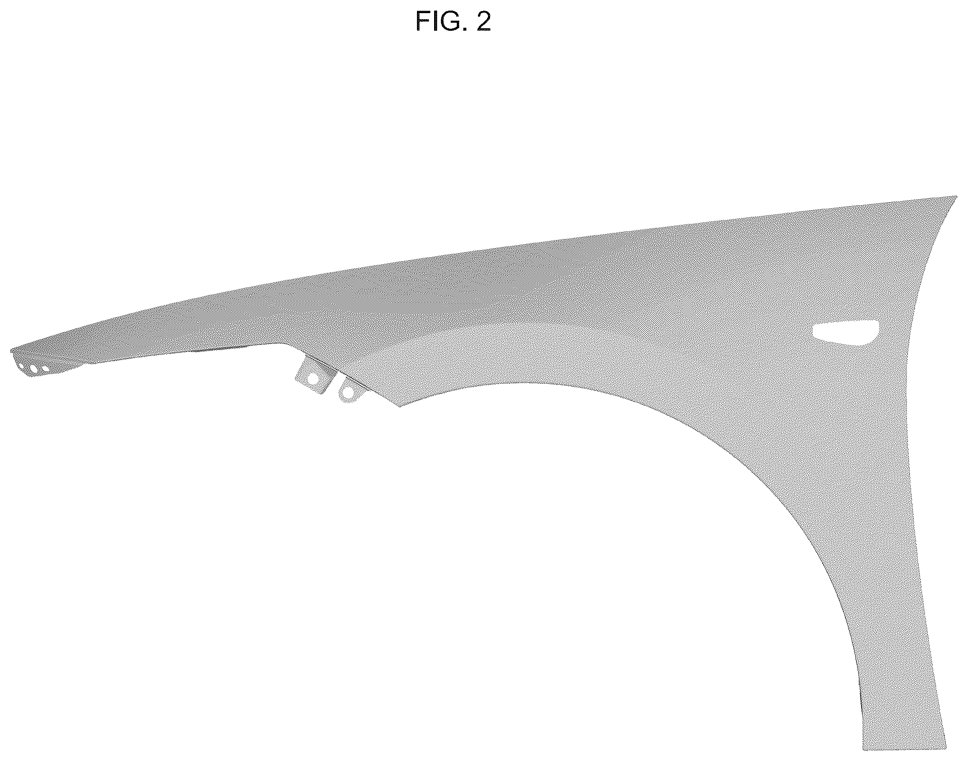 Patent USD1075604 Figure 2 – Fender panel for automobiles