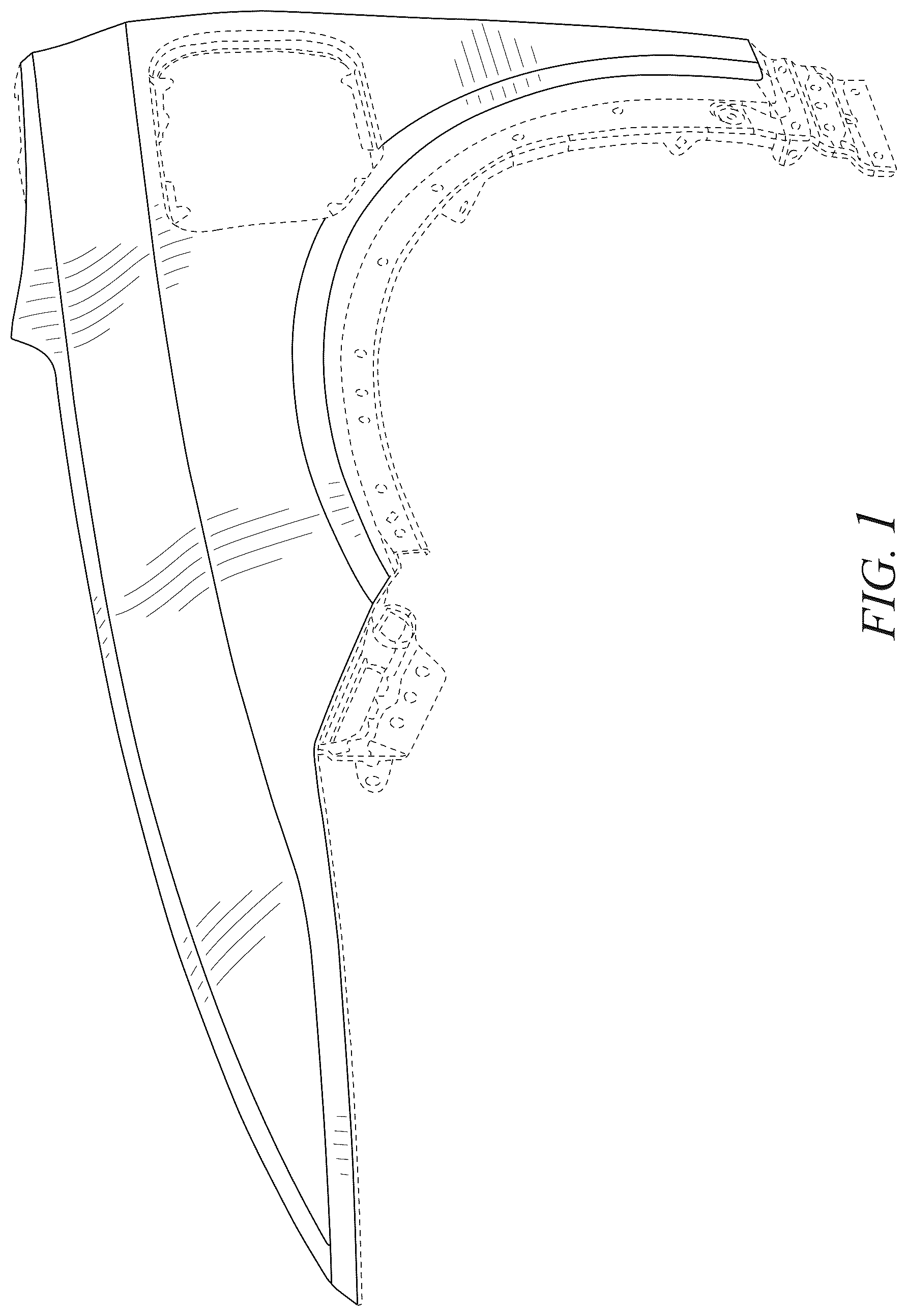 Patent USD1075606 Figure 1 – Vehicle fender