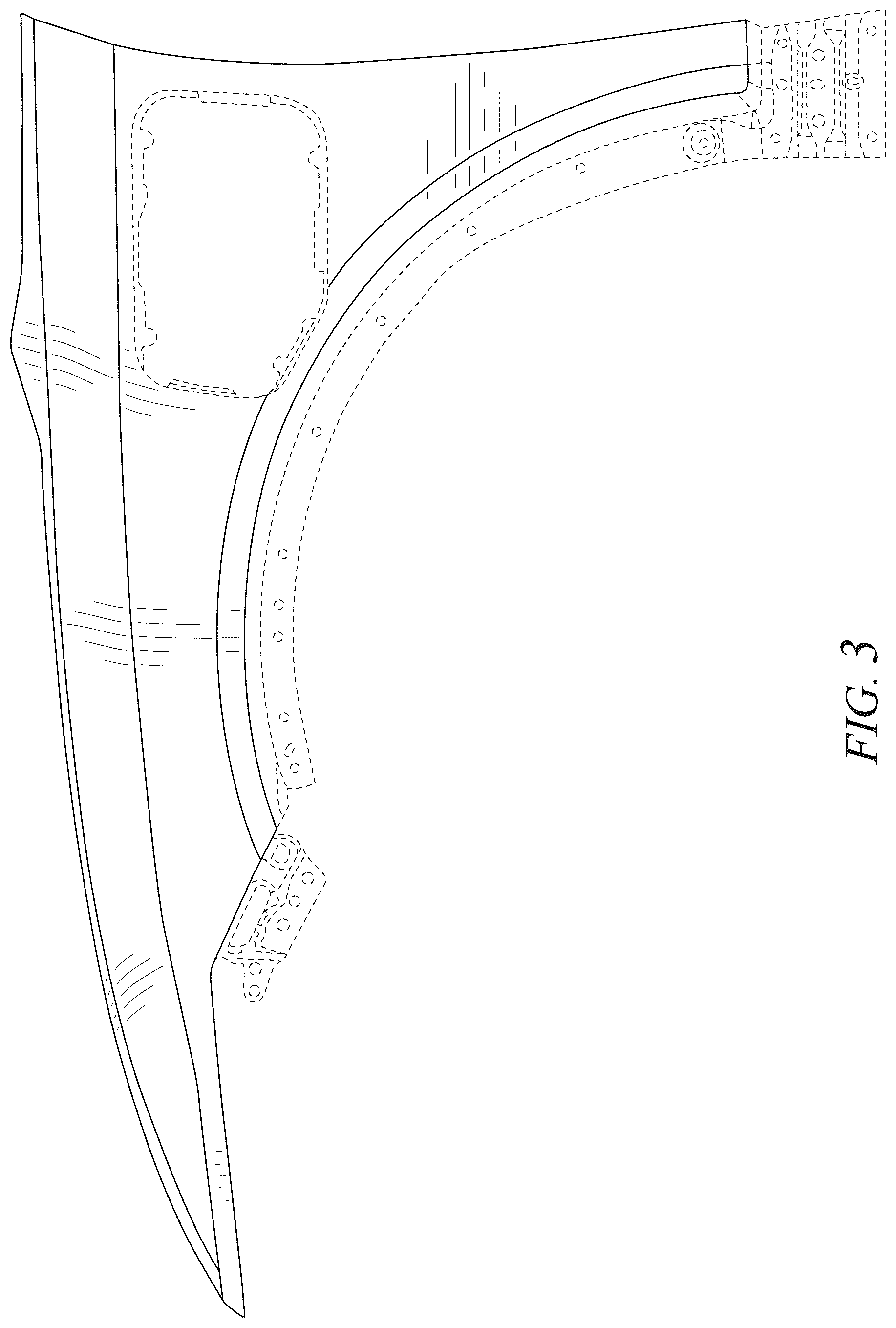 Patent USD1075606 Figure 3 – Vehicle fender