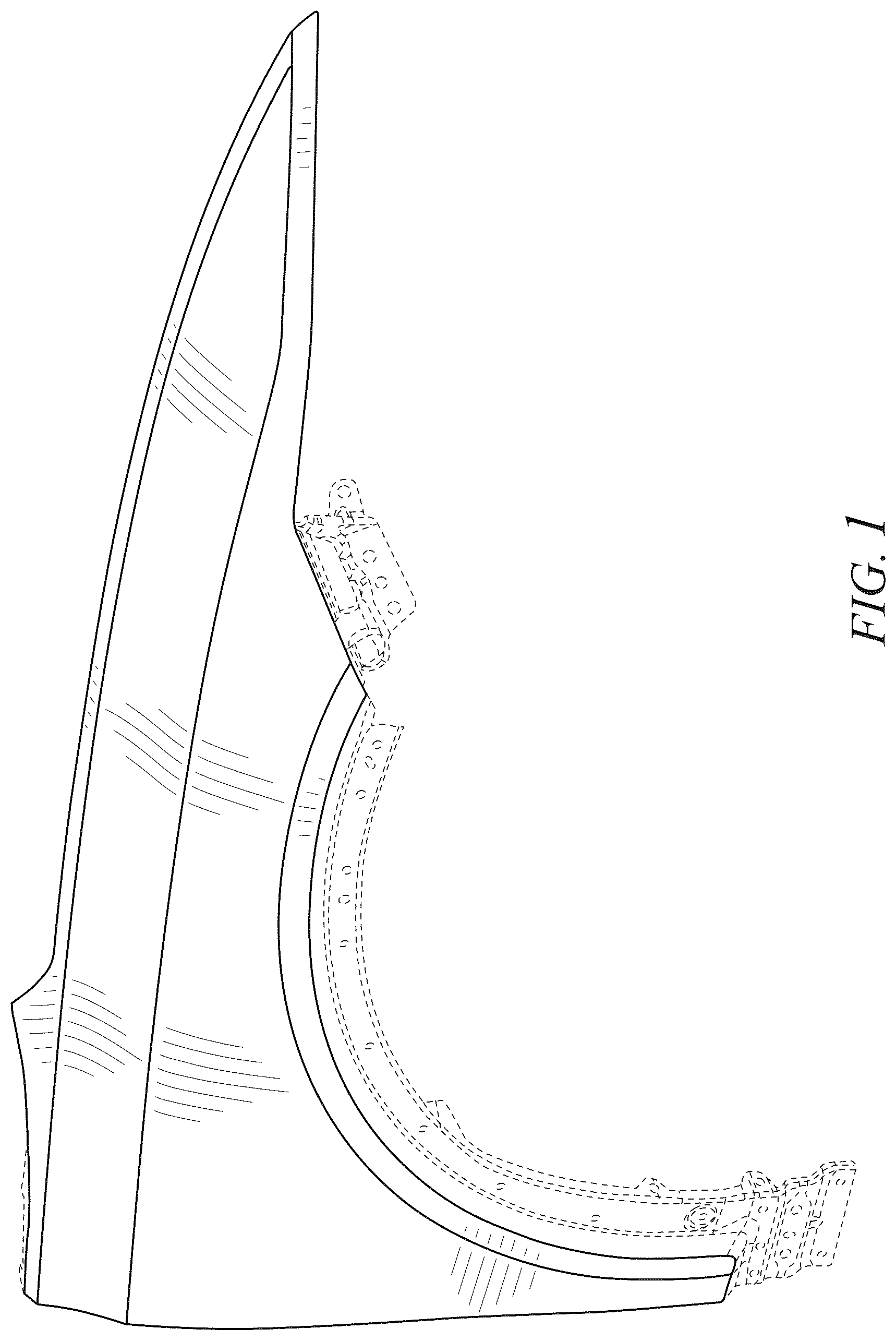 Patent USD1075607 Figure 1 – Vehicle fender