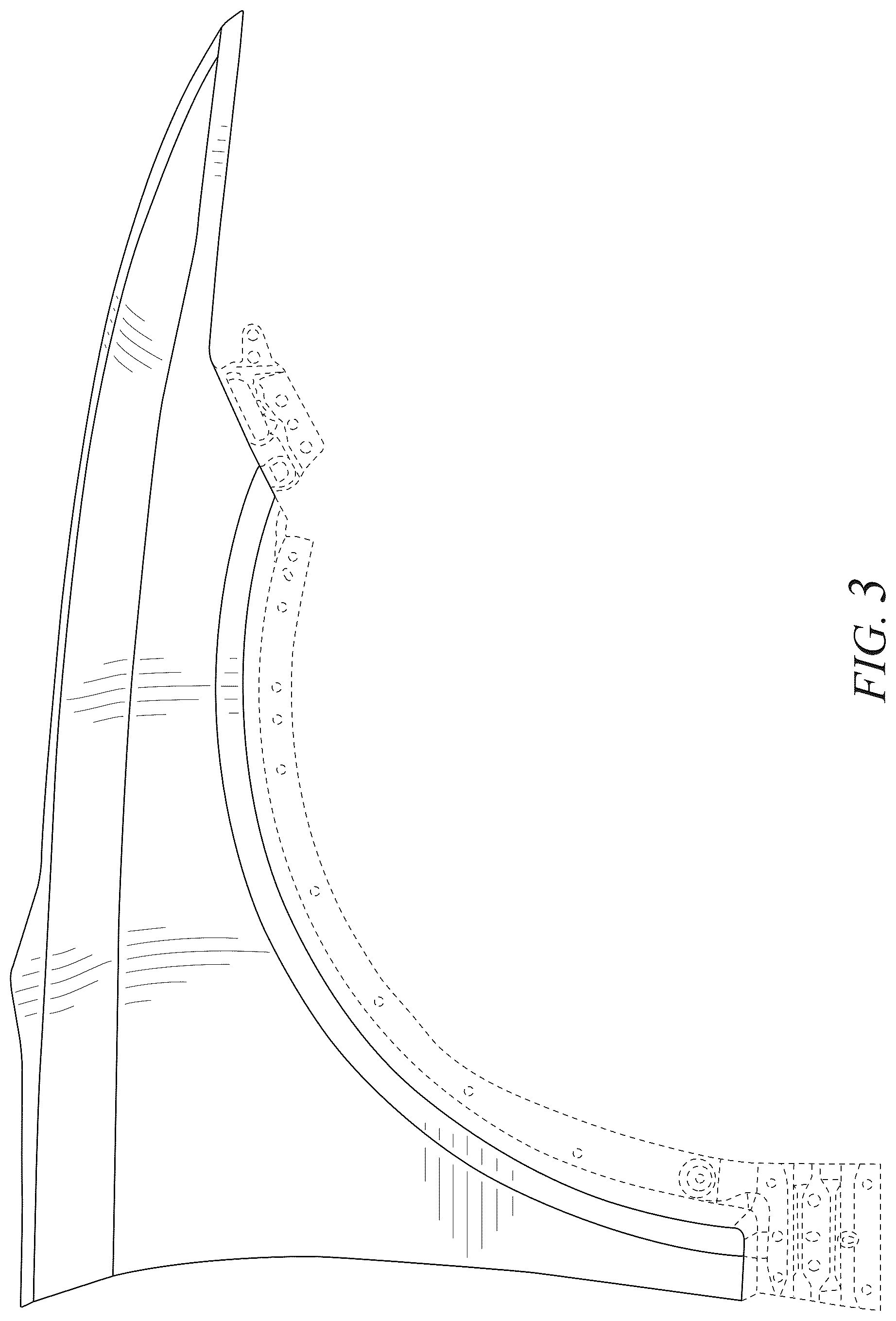 Patent USD1075607 Figure 3 – Vehicle fender
