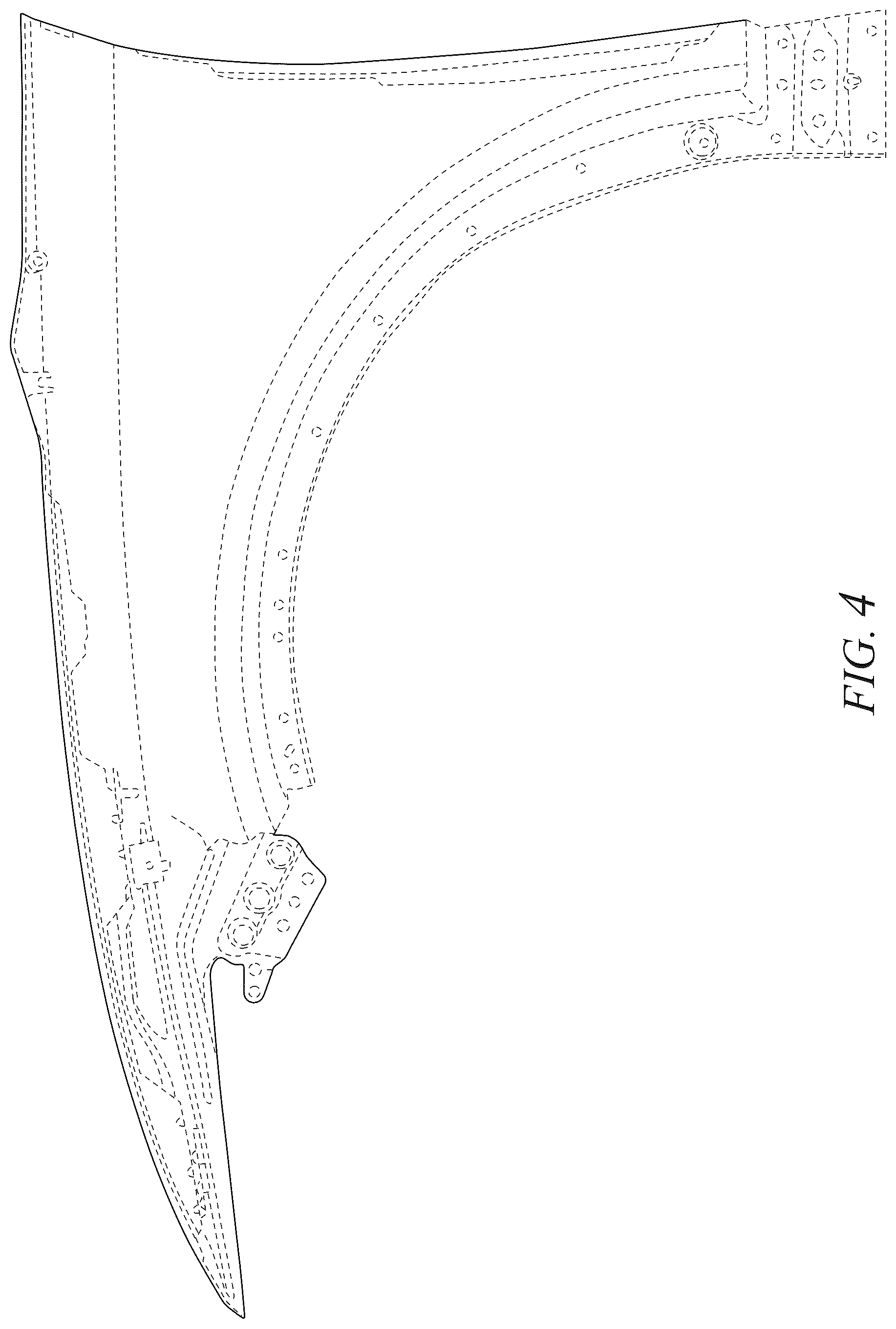 Patent USD1075607 Figure 4 – Vehicle fender