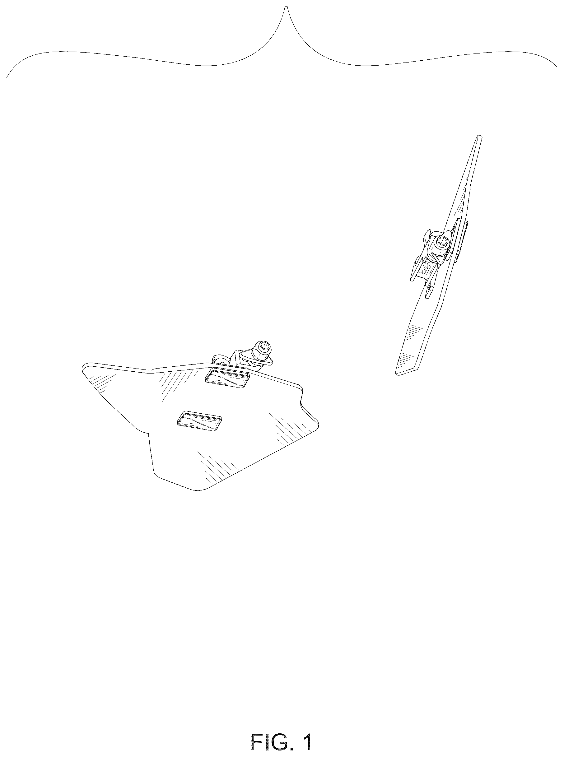 Patent USD1075608 Figure 1 – Motorcycle rear-view mirror under the wind